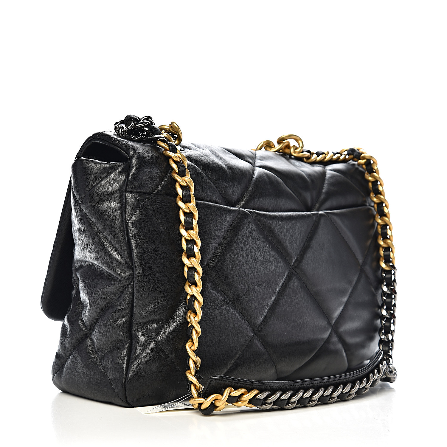 goatskin quilted medium chanel 19 flap black