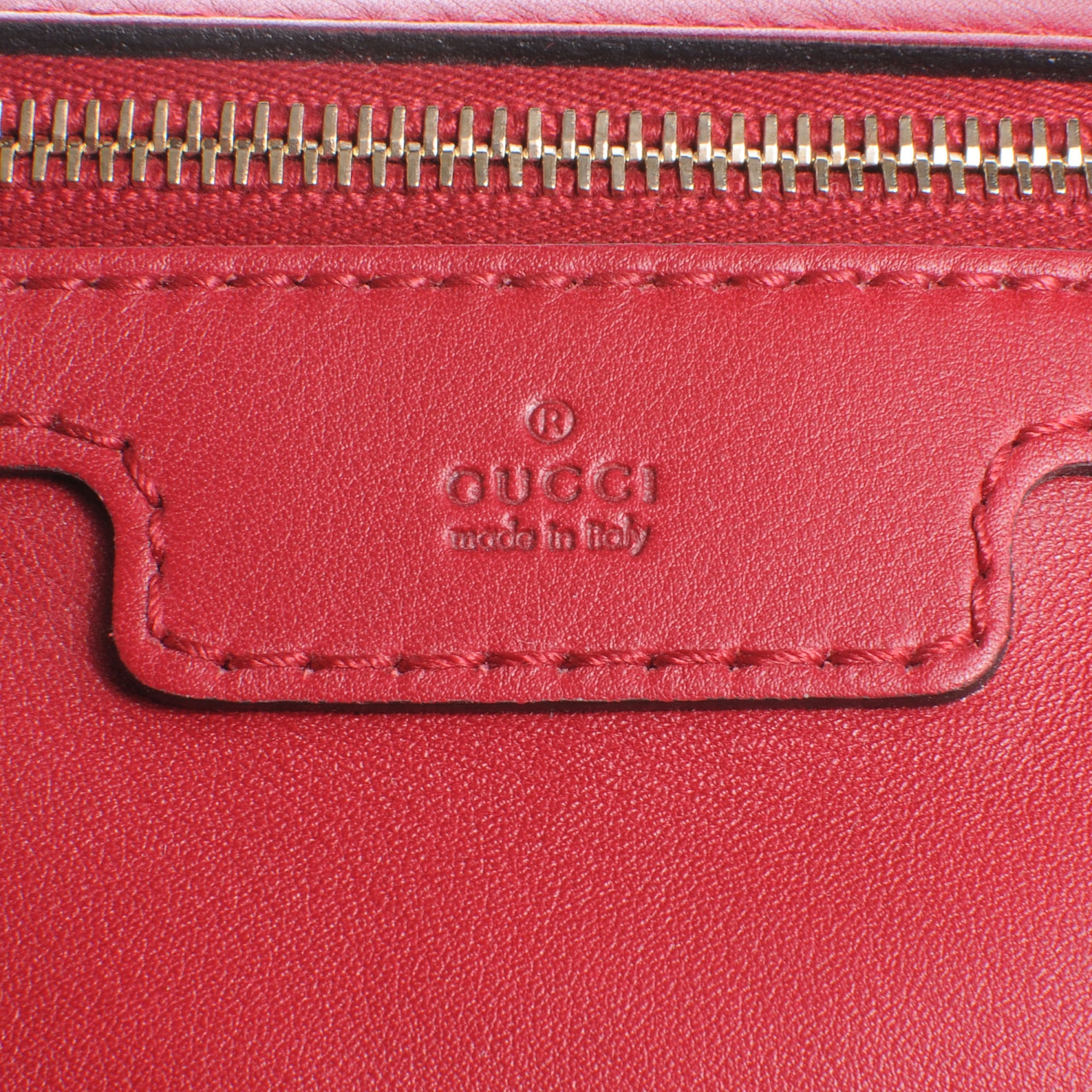 GUCCI Micro Guccissima Trim Vintage Web Medium Boston Raspberry Red 45605