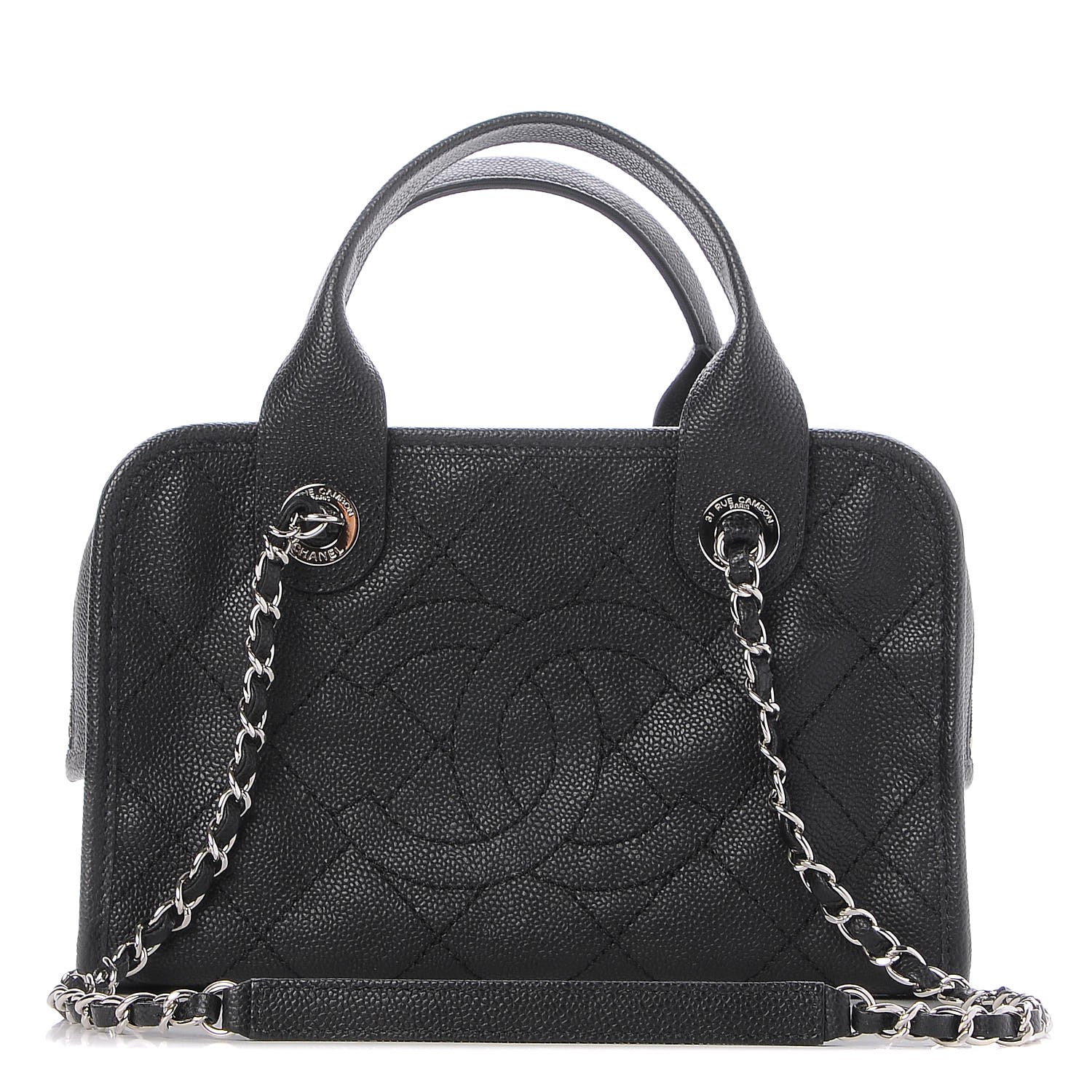 chanel caviar bowler bag