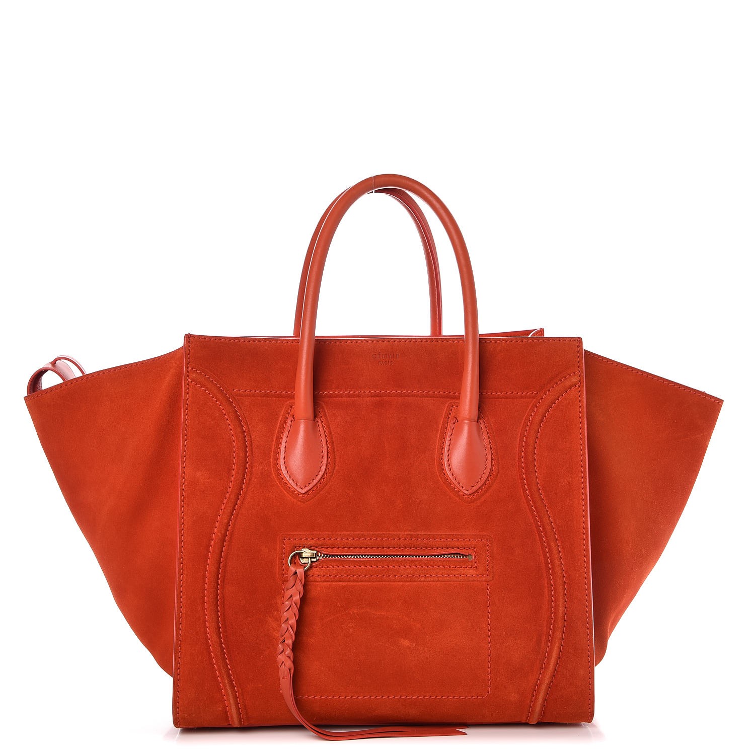 celine orange luggage bag