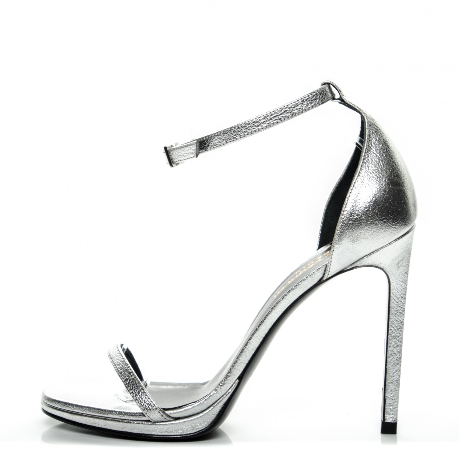 saint laurent silver sandals