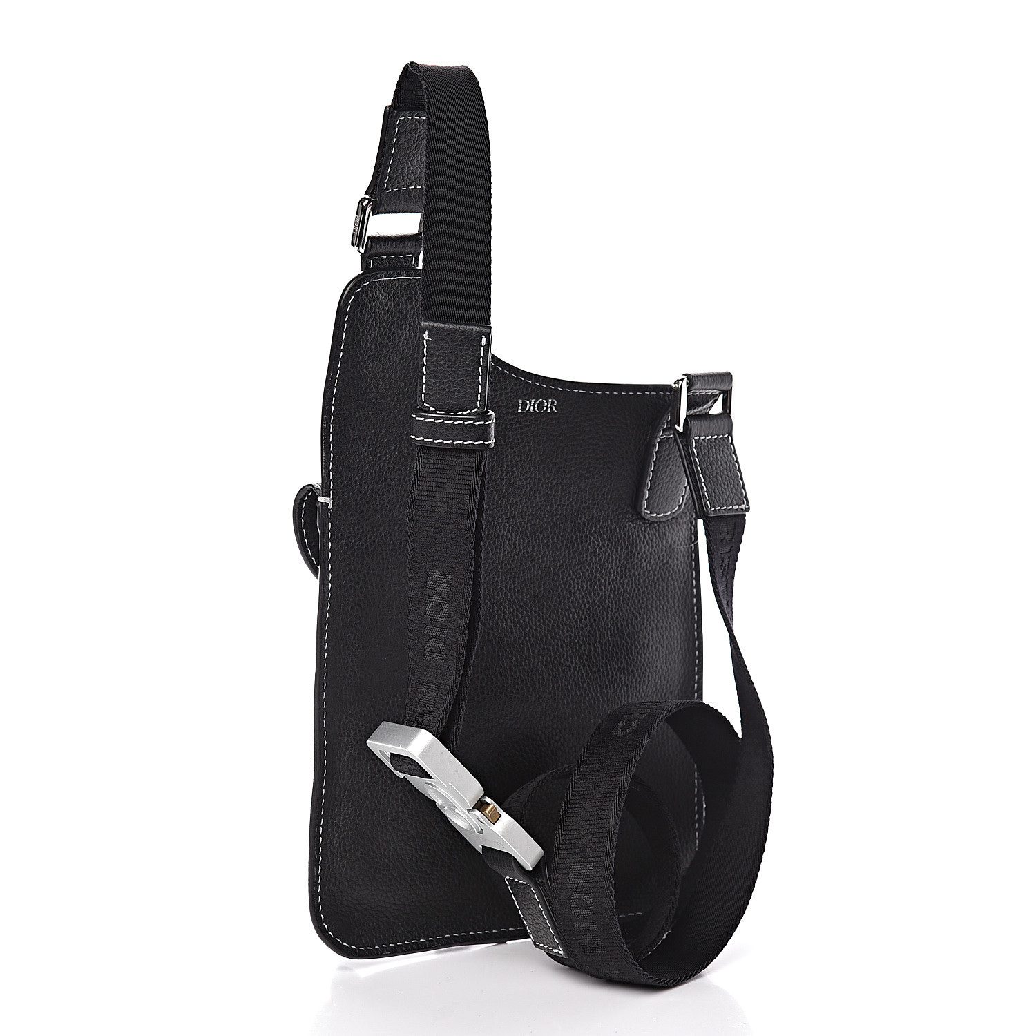 roller messenger bag in black calfskin dior