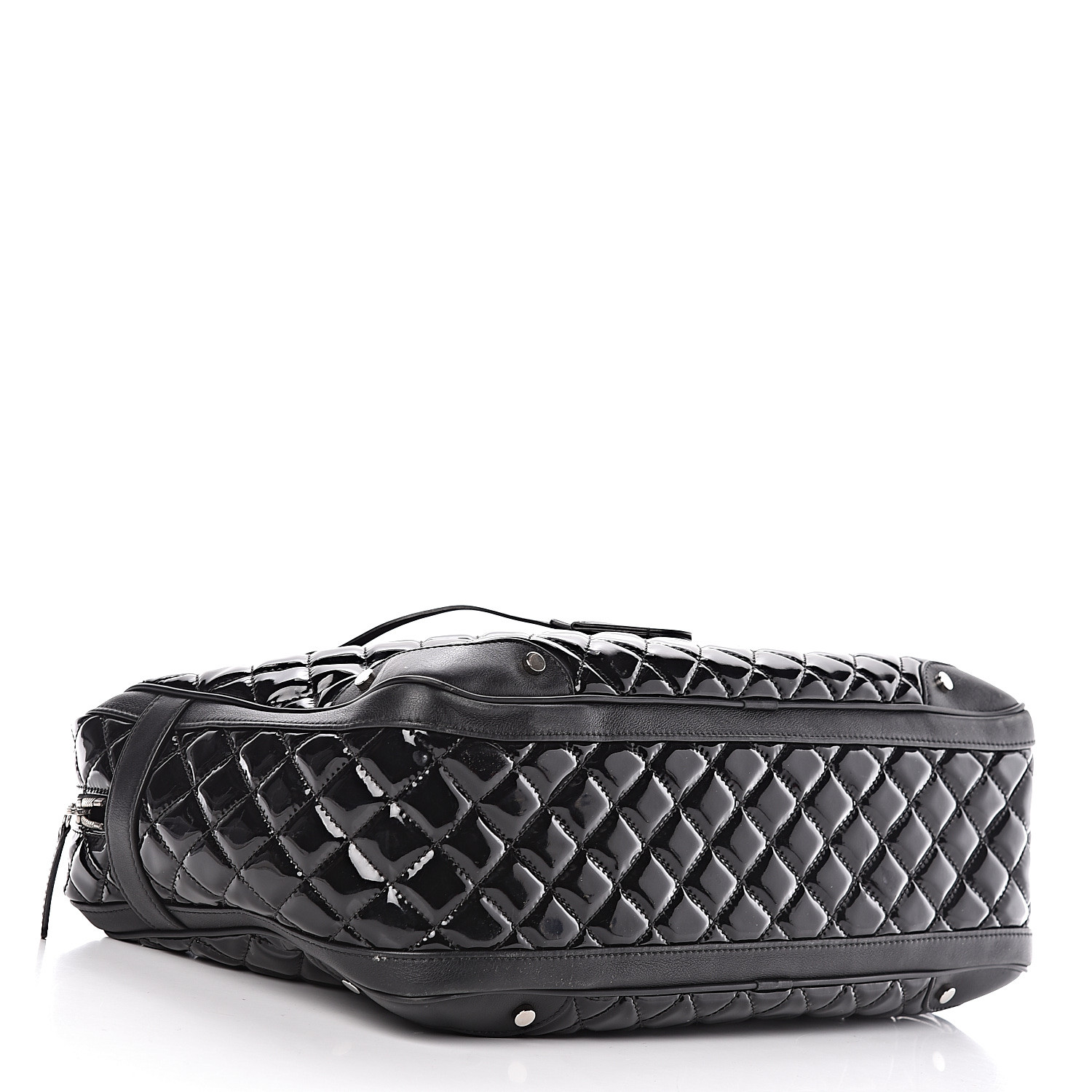 black quilted travel bag