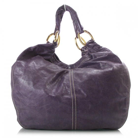 MIU MIU Vitello Leather Vintage Hobo Purple 20364