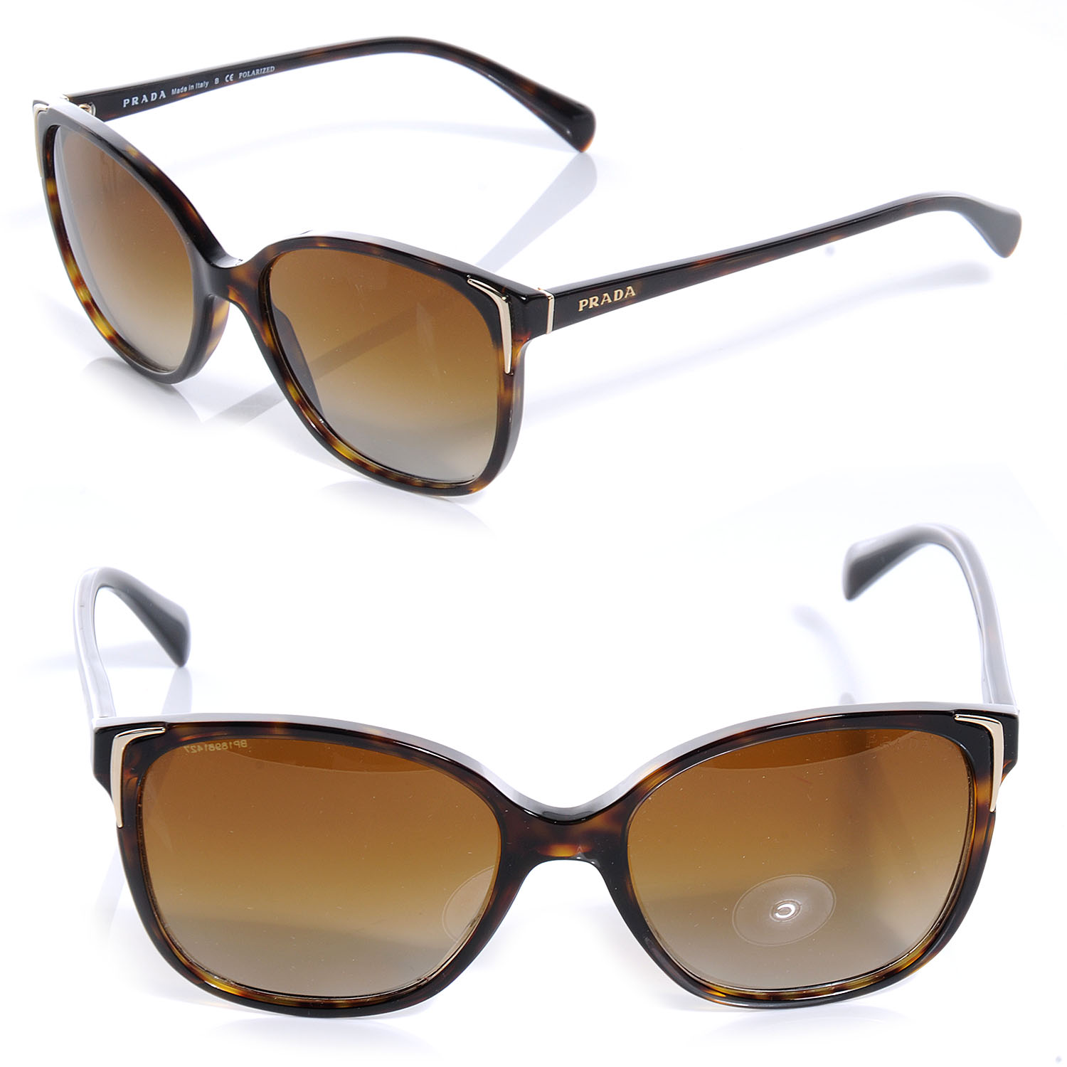 Prada Tortoise Shell Sunglasses Spr 01o 56823 6327