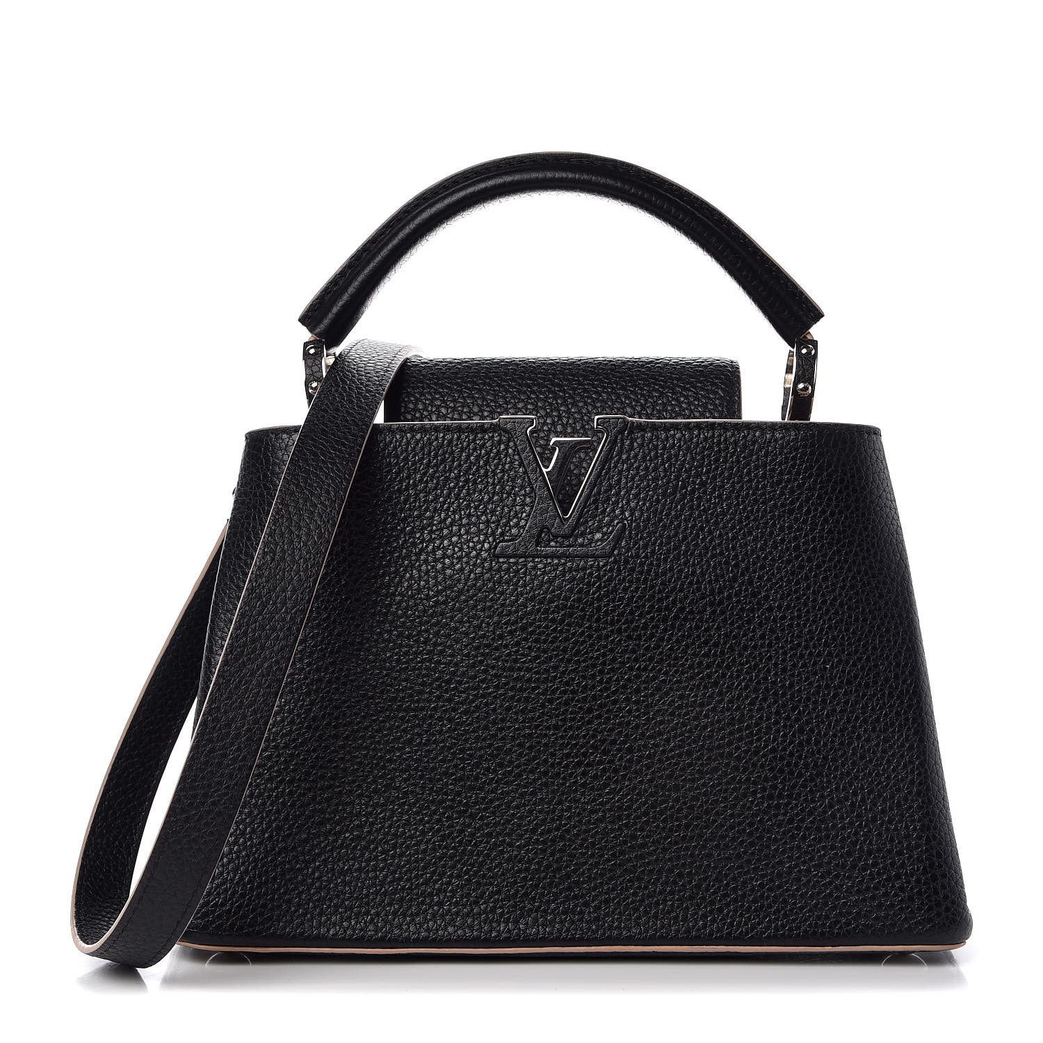 LOUIS VUITTON Taurillon Capucines BB Black Petale 321232