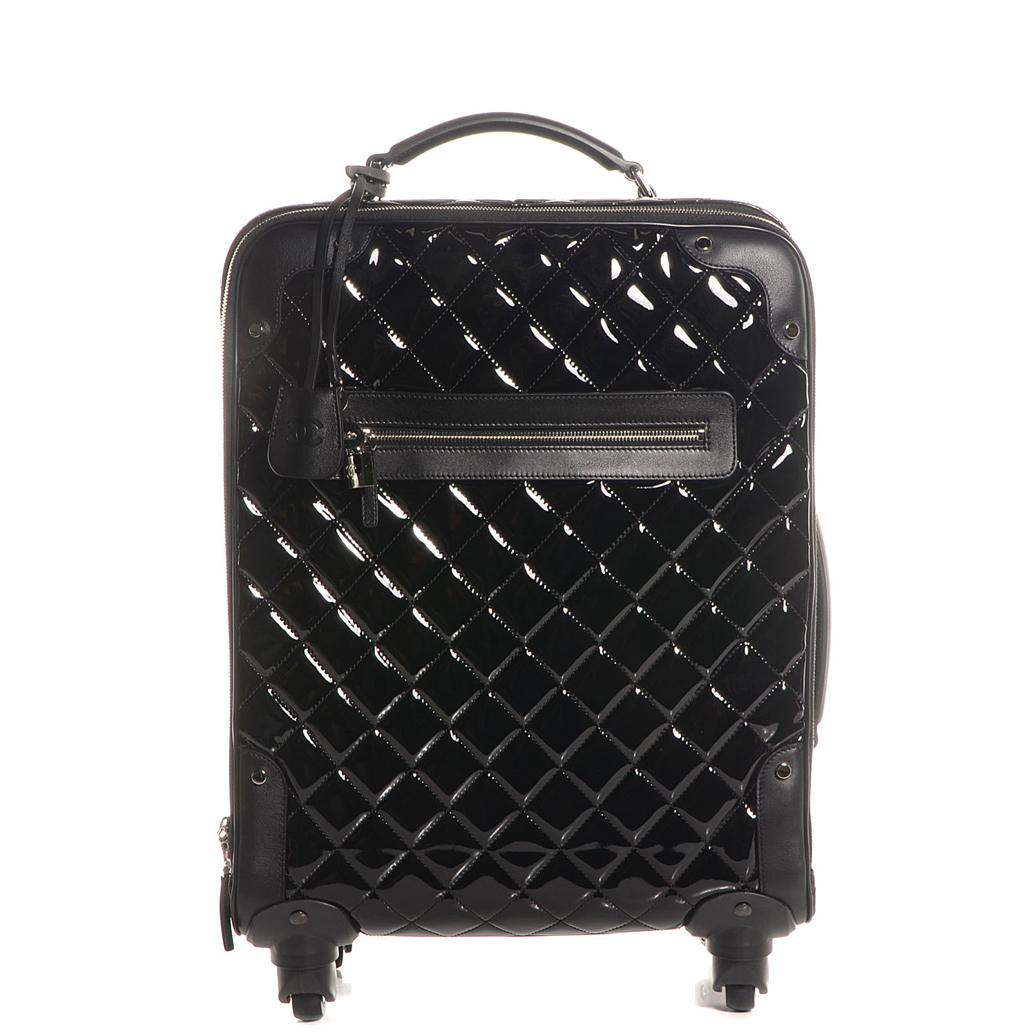 black rolling luggage