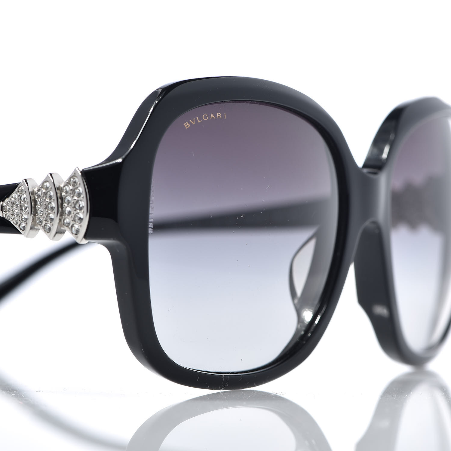 BULGARI Oversized Sunglasses 8124-B Black 529007 | FASHIONPHILE