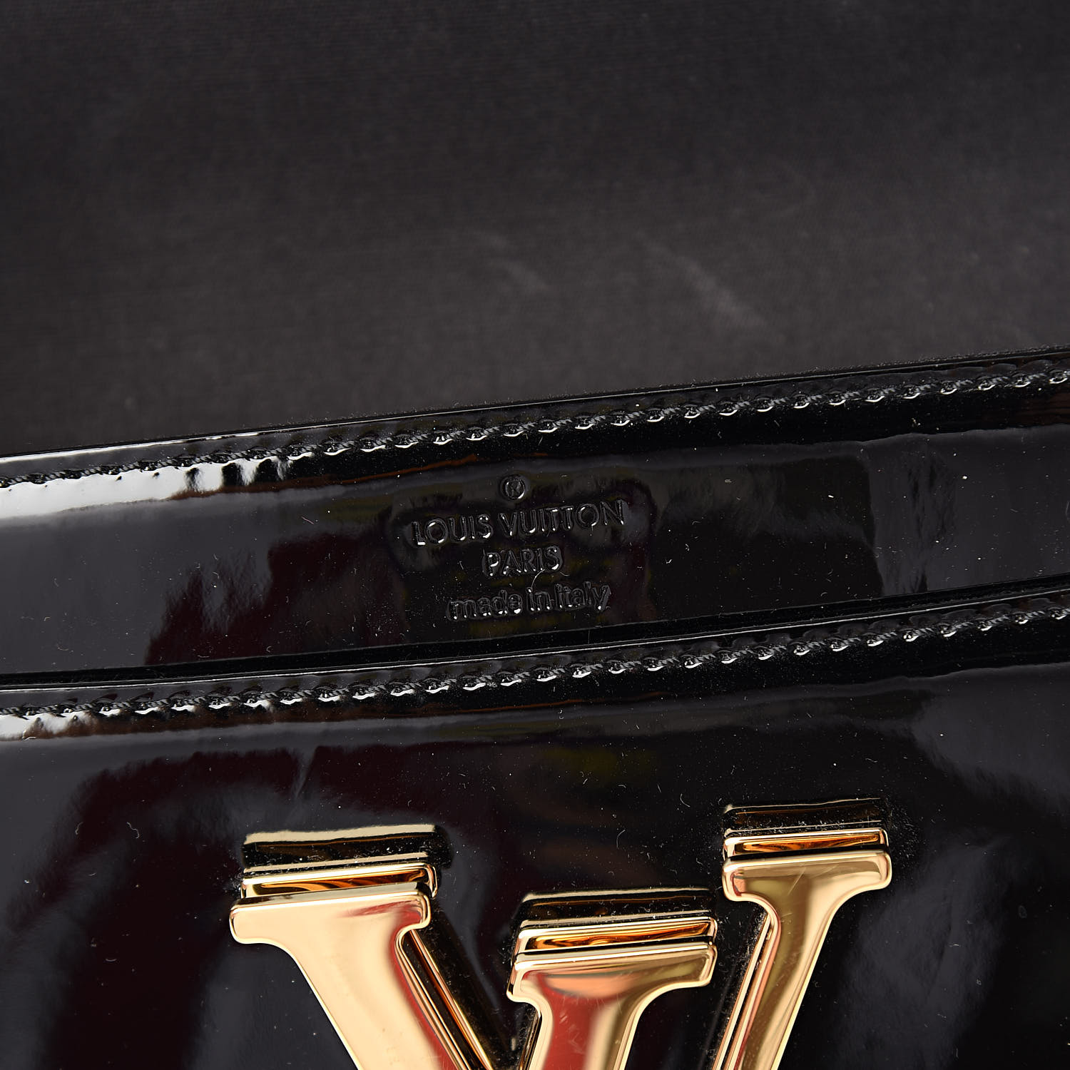 louis vuitton black patent leather clutch