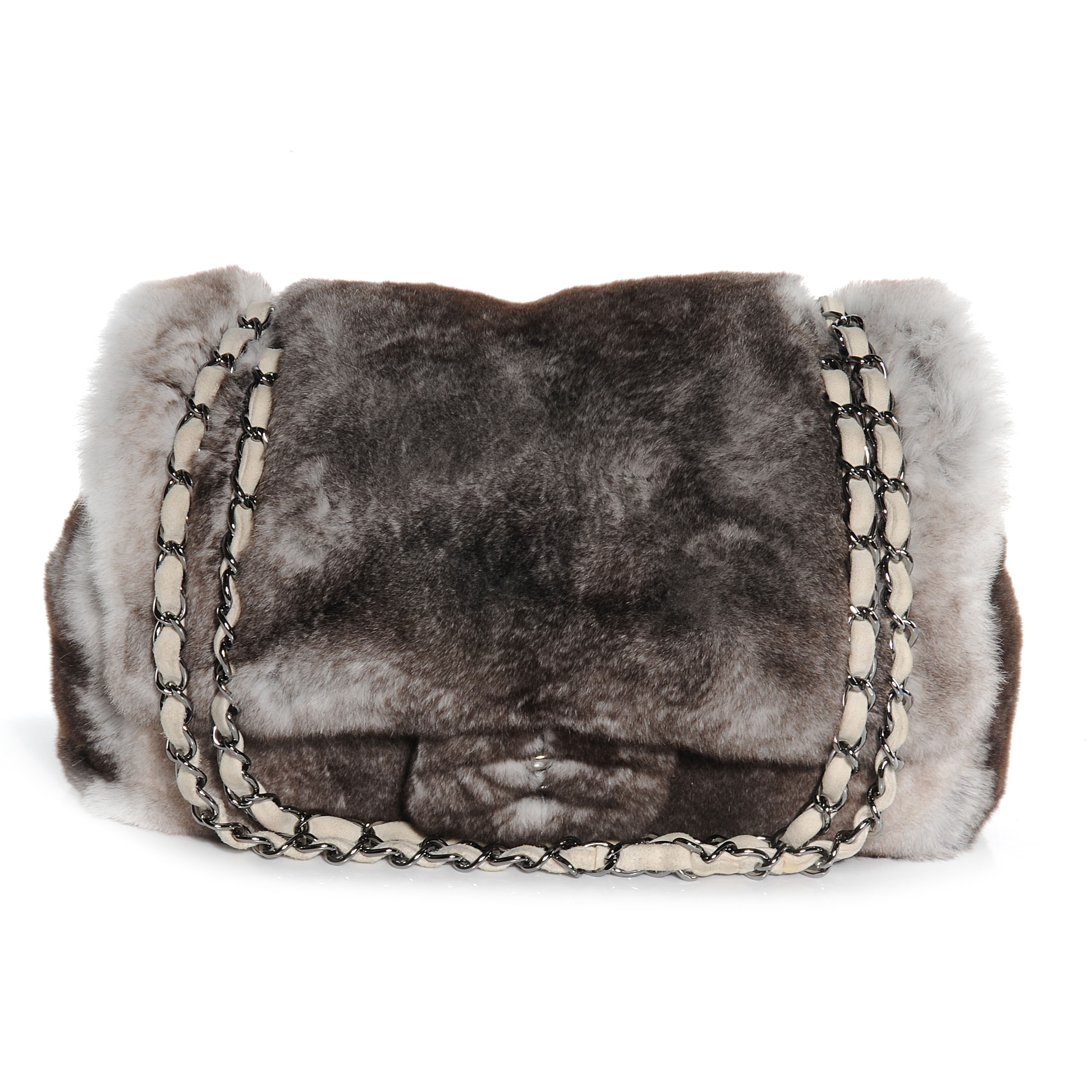 chanel bag with fur