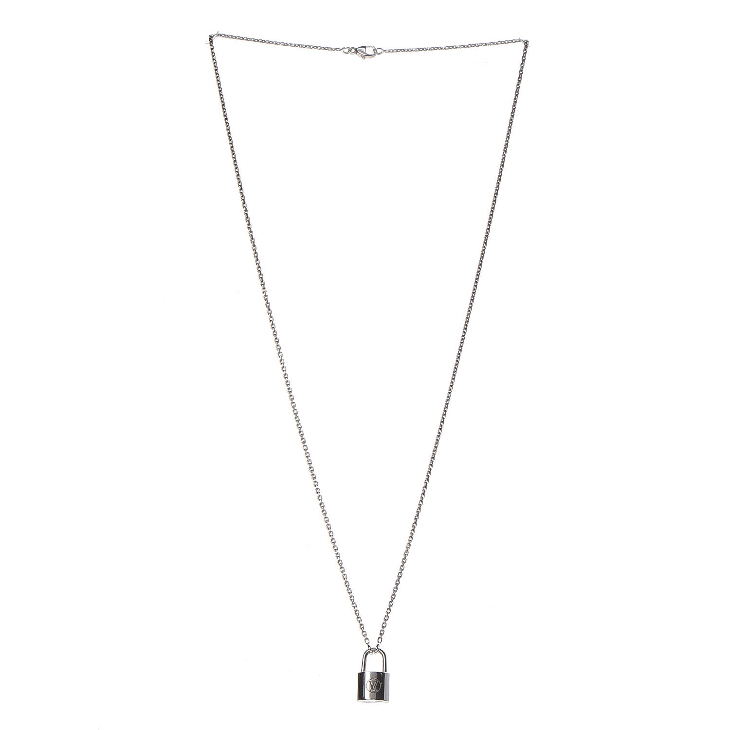 louis vuitton silver lockit necklace price