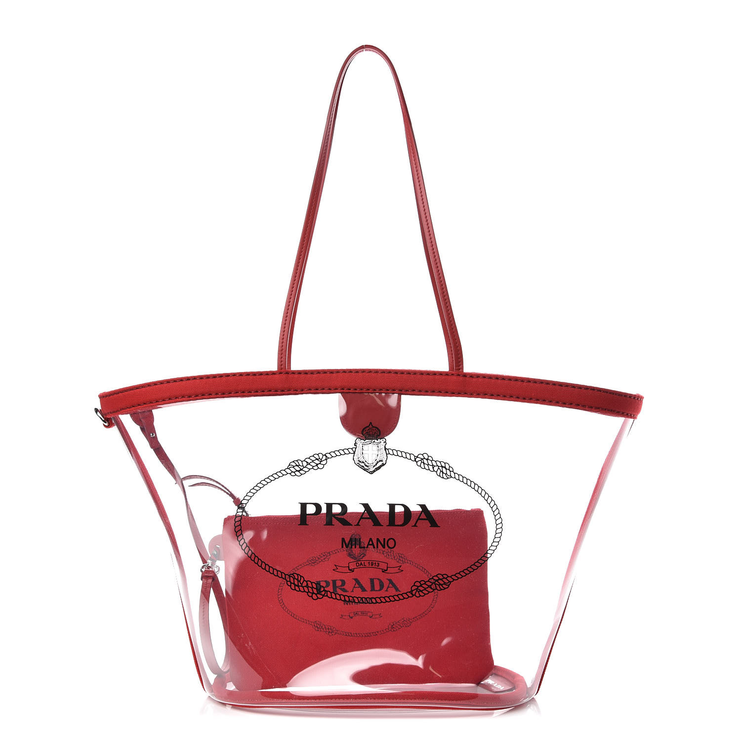 prada clear tote