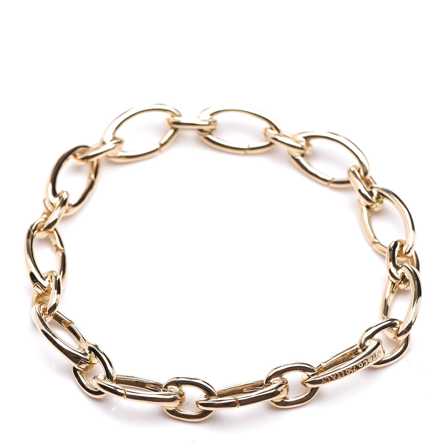 TIFFANY 18K Yellow Gold Clasping Link Bracelet 383039 | FASHIONPHILE