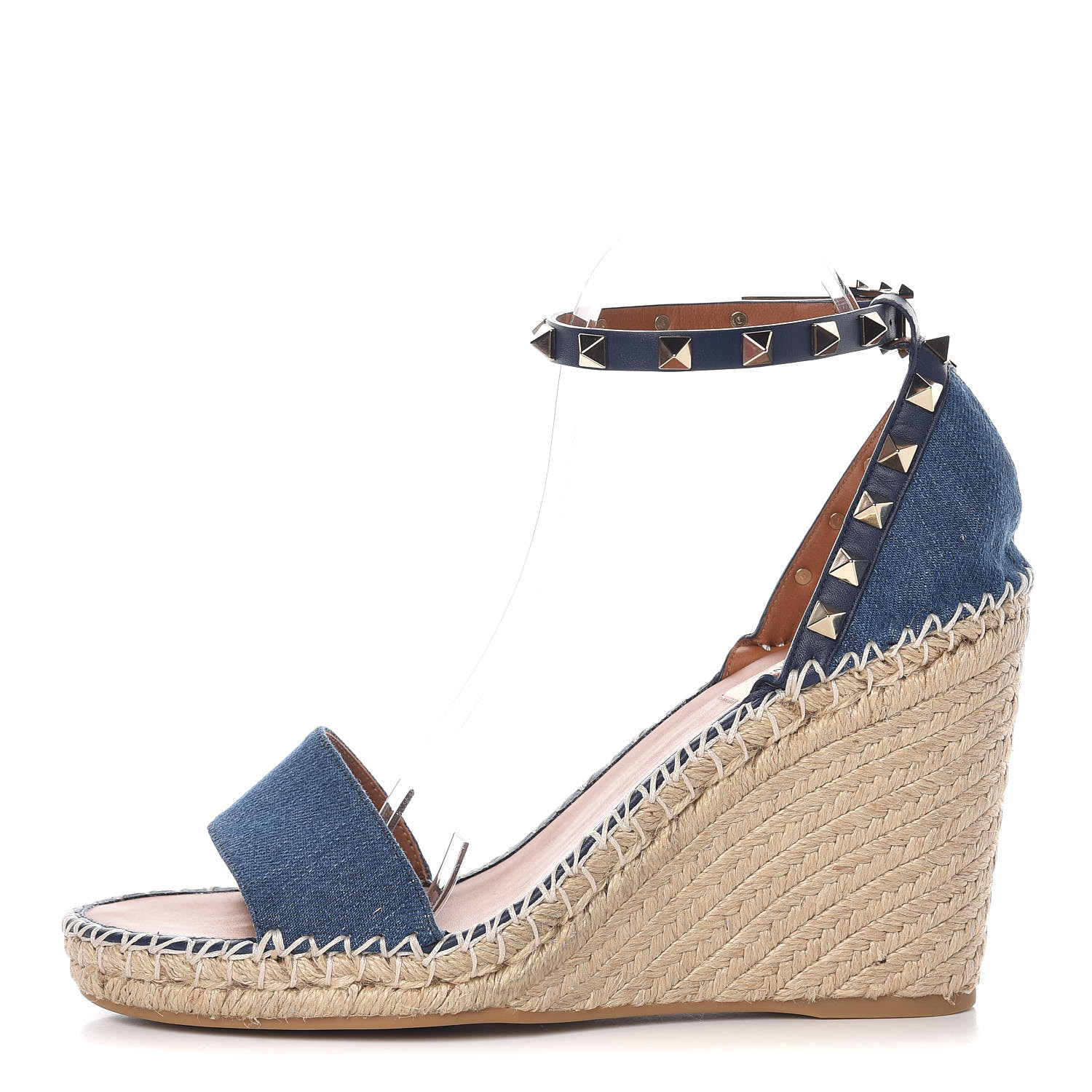 valentino denim wedges