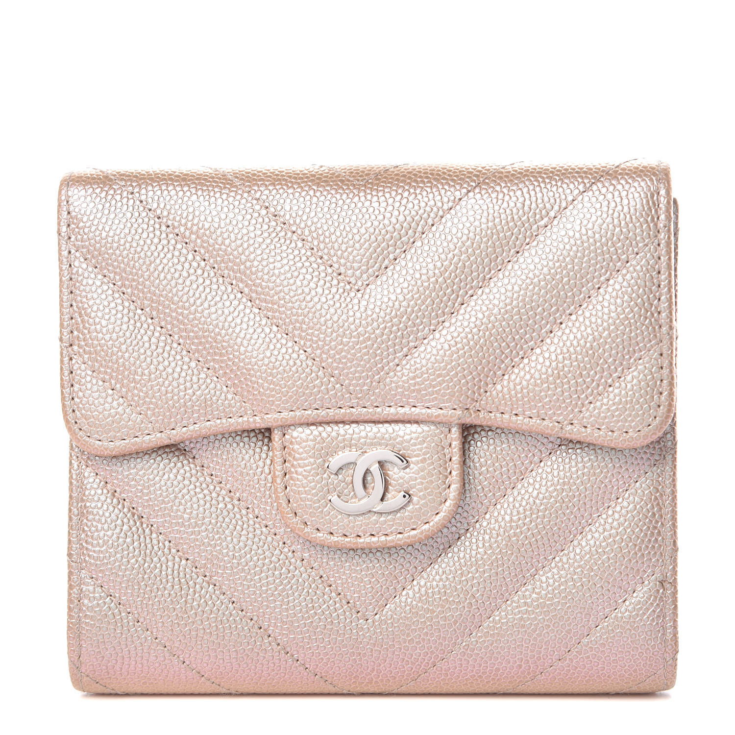 chanel compact wallet caviar