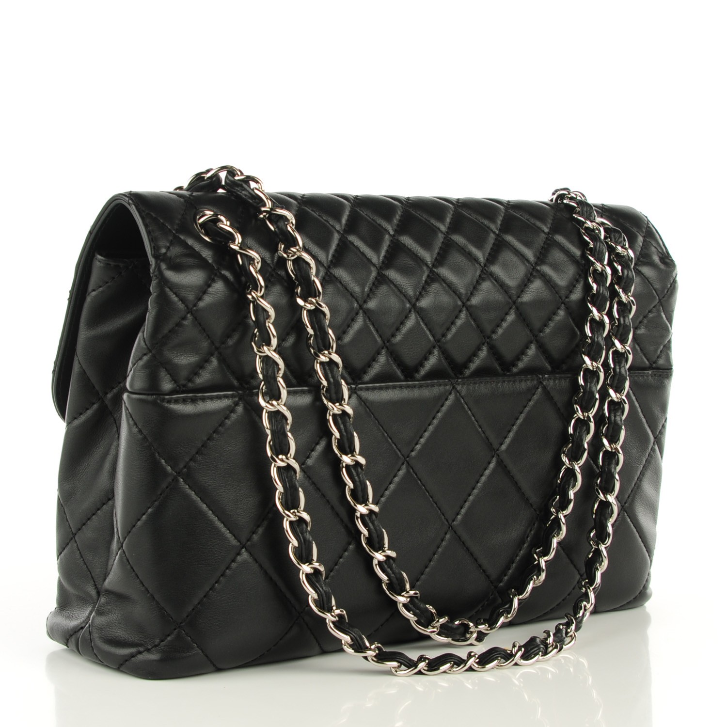 CHANEL Calfskin Quilted In The Business Flap Bag Black 151073