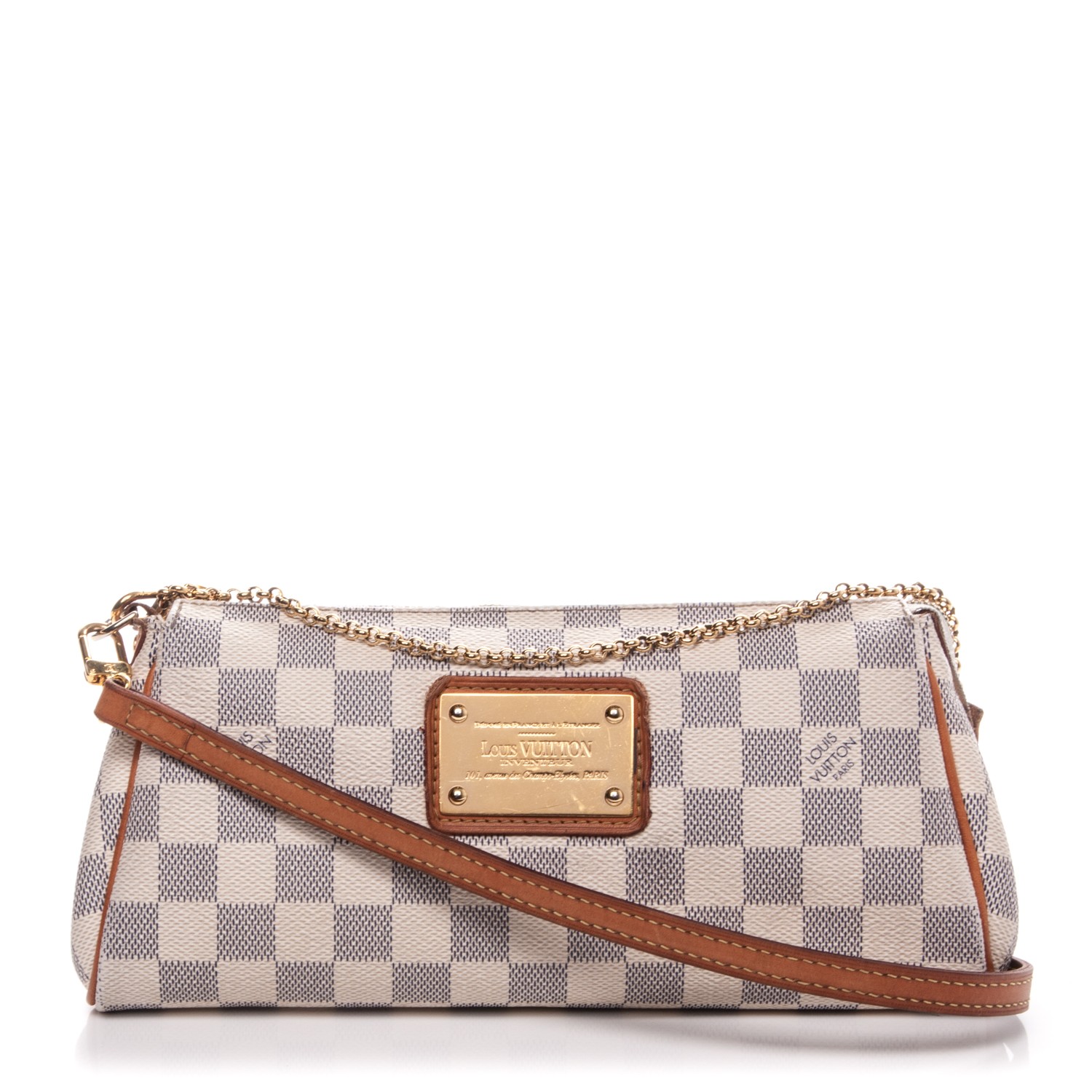 louis vuitton clutch damier azur