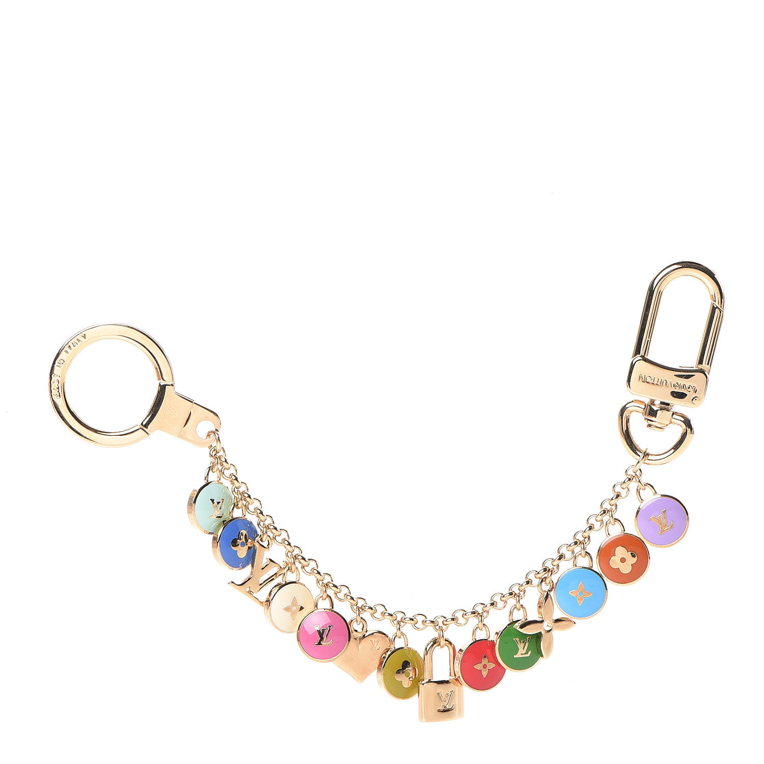 A Louis Vuitton Porte Cles Pastilles Multicolor Key Chain, 4 L