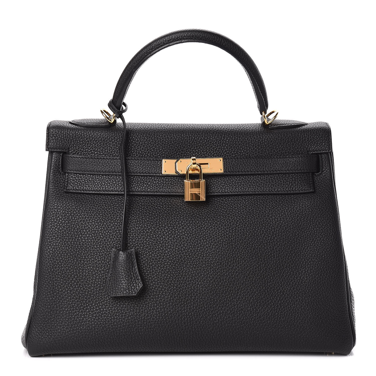 HERMES Togo Kelly Retourne 32 Black 451327