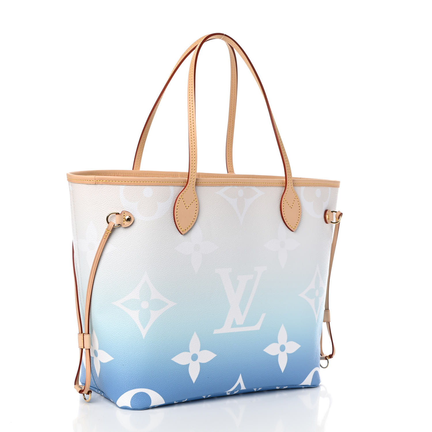 tas tote-bag Louis Vuitton Neverfull MM By The Pool Blue 2023 Tote
