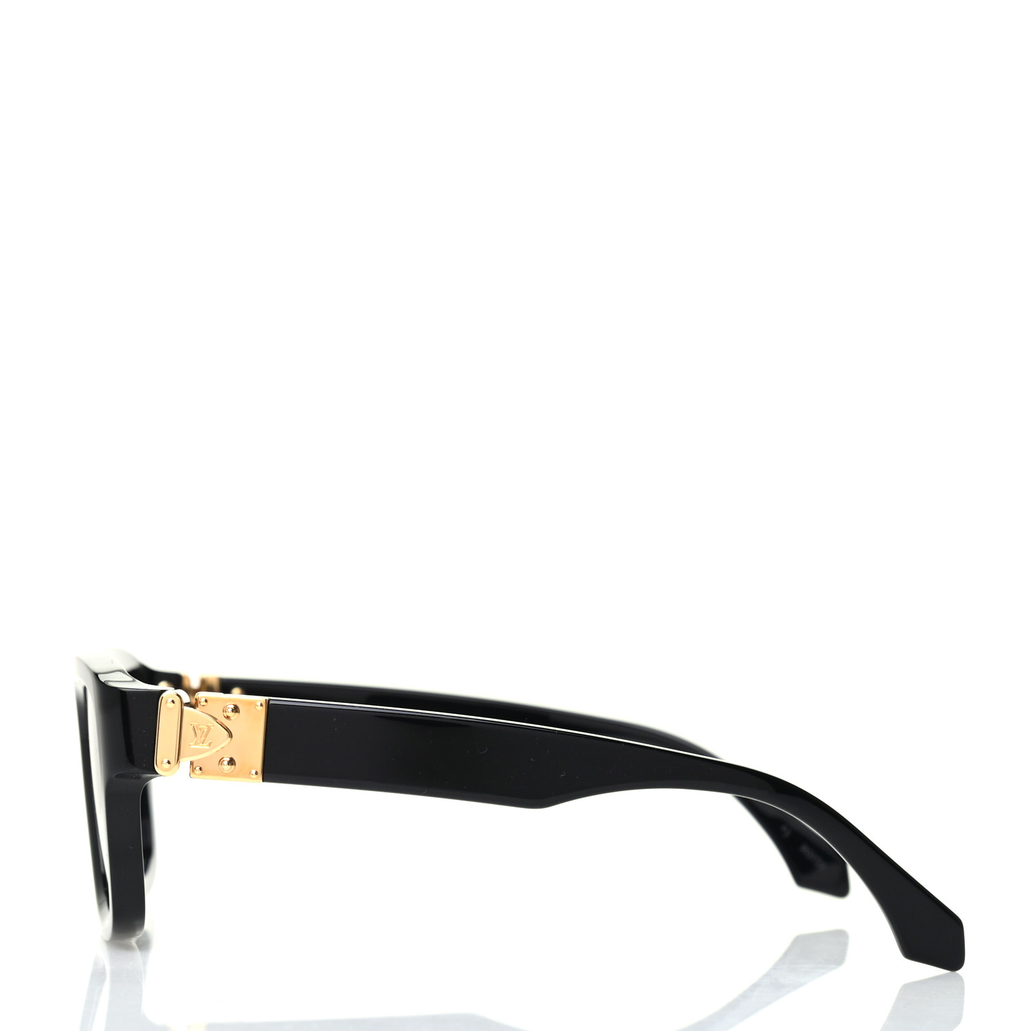 LOUIS VUITTON Acetate Square Sunglasses Z1192W Black 790124 | FASHIONPHILE