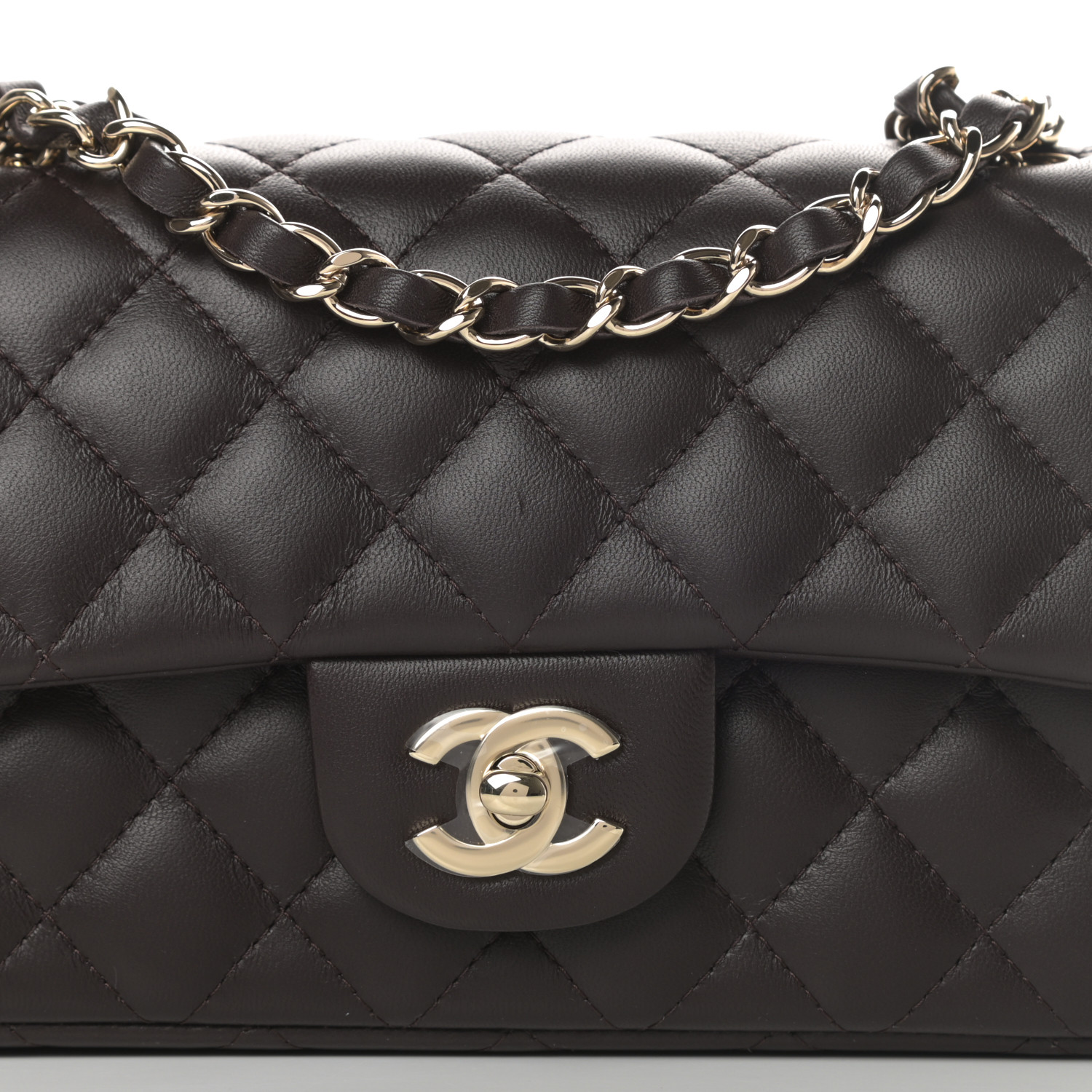 chanel mini rectangular gold ball