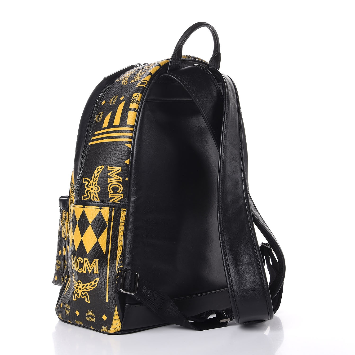 MCM Visetos Baroque Print Medium Stark Backpack Black Sahara 308581