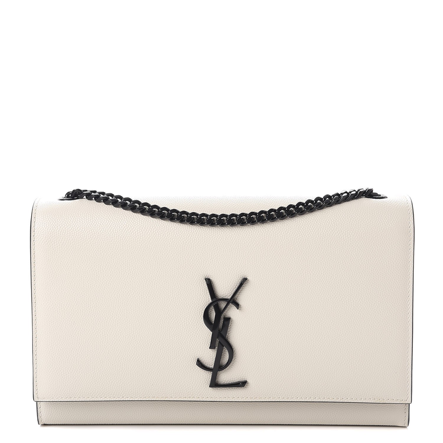 saint laurent grain de poudre small monogram kate satchel black