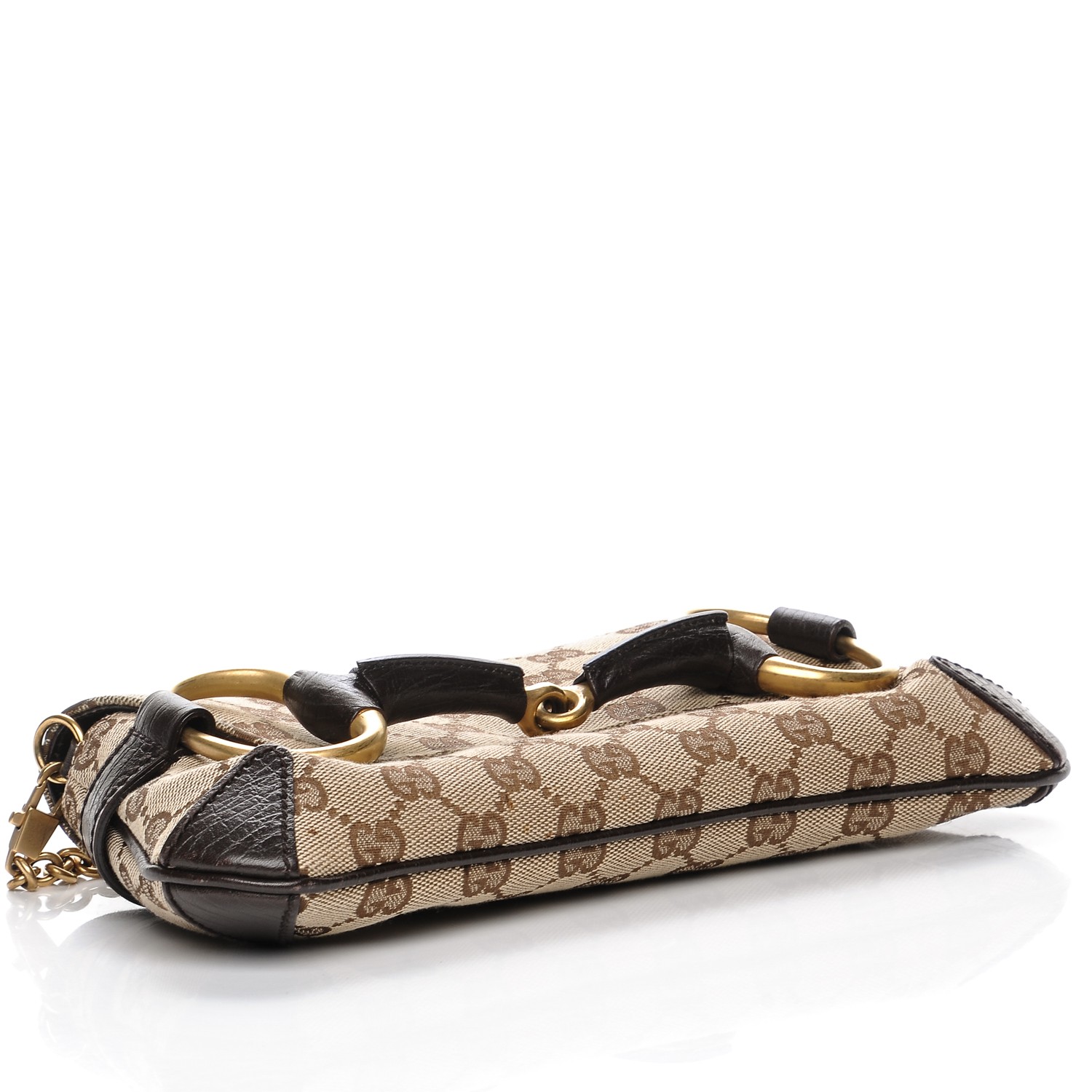 gucci monogram horsebit clutch