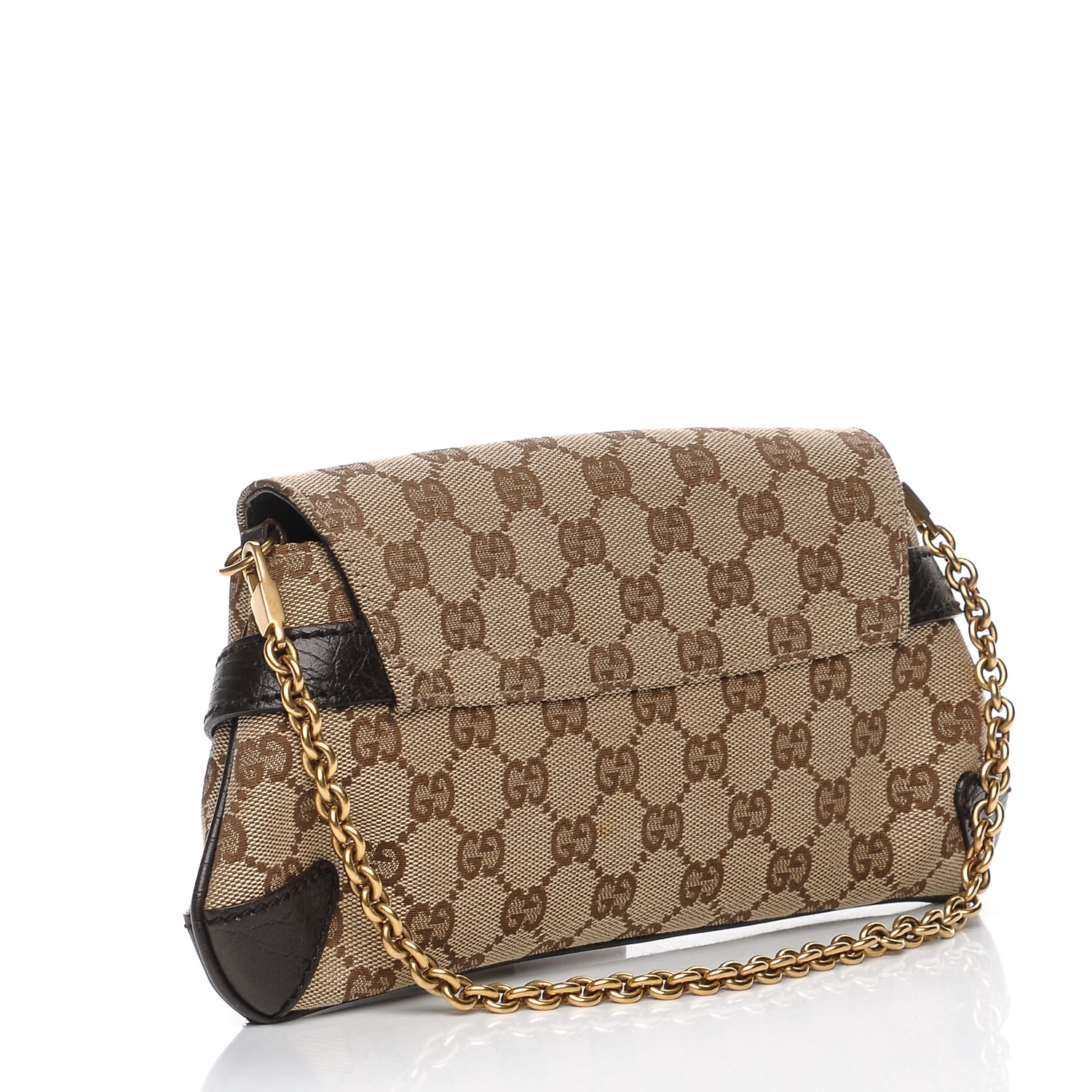 gucci monogram horsebit clutch