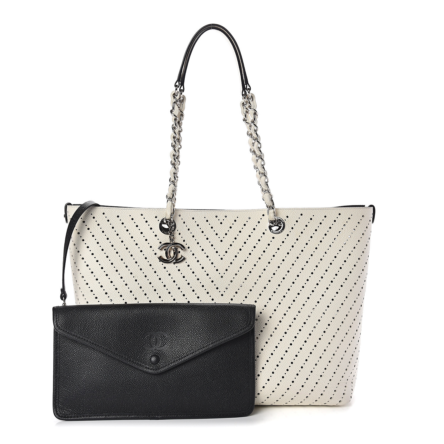 chanel perforated tote