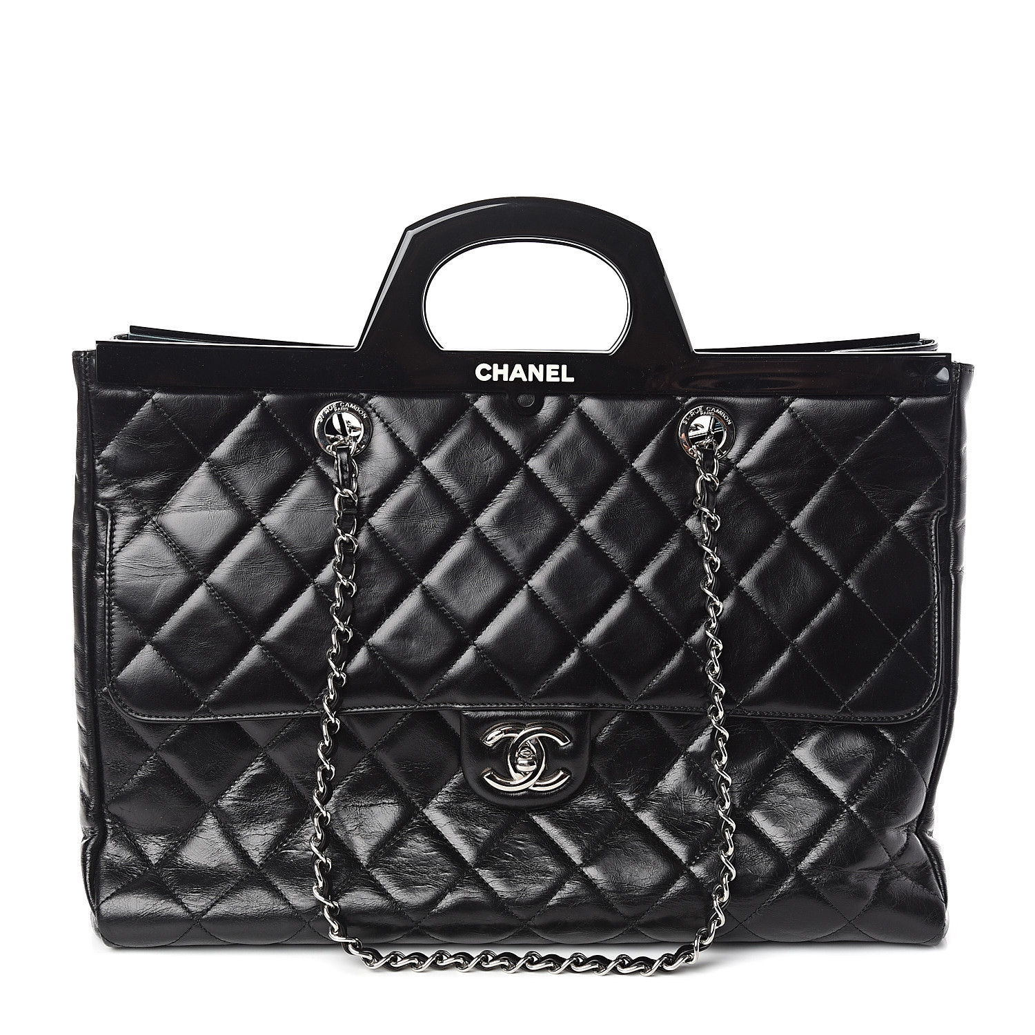 chanel quilted bag large