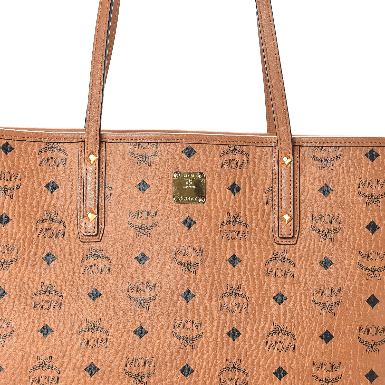 mcm anya tote cognac