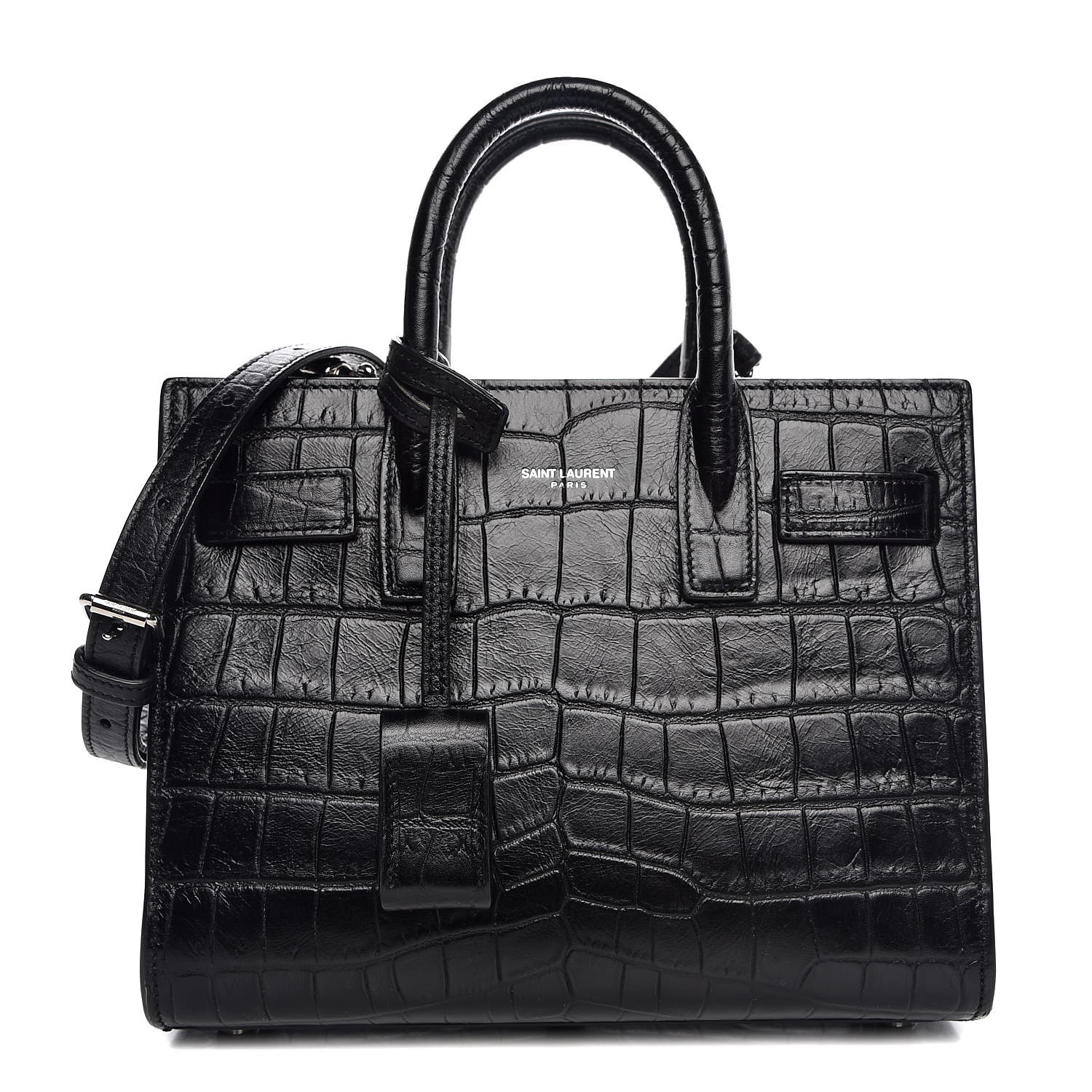 saint laurent sac de jour crocodile