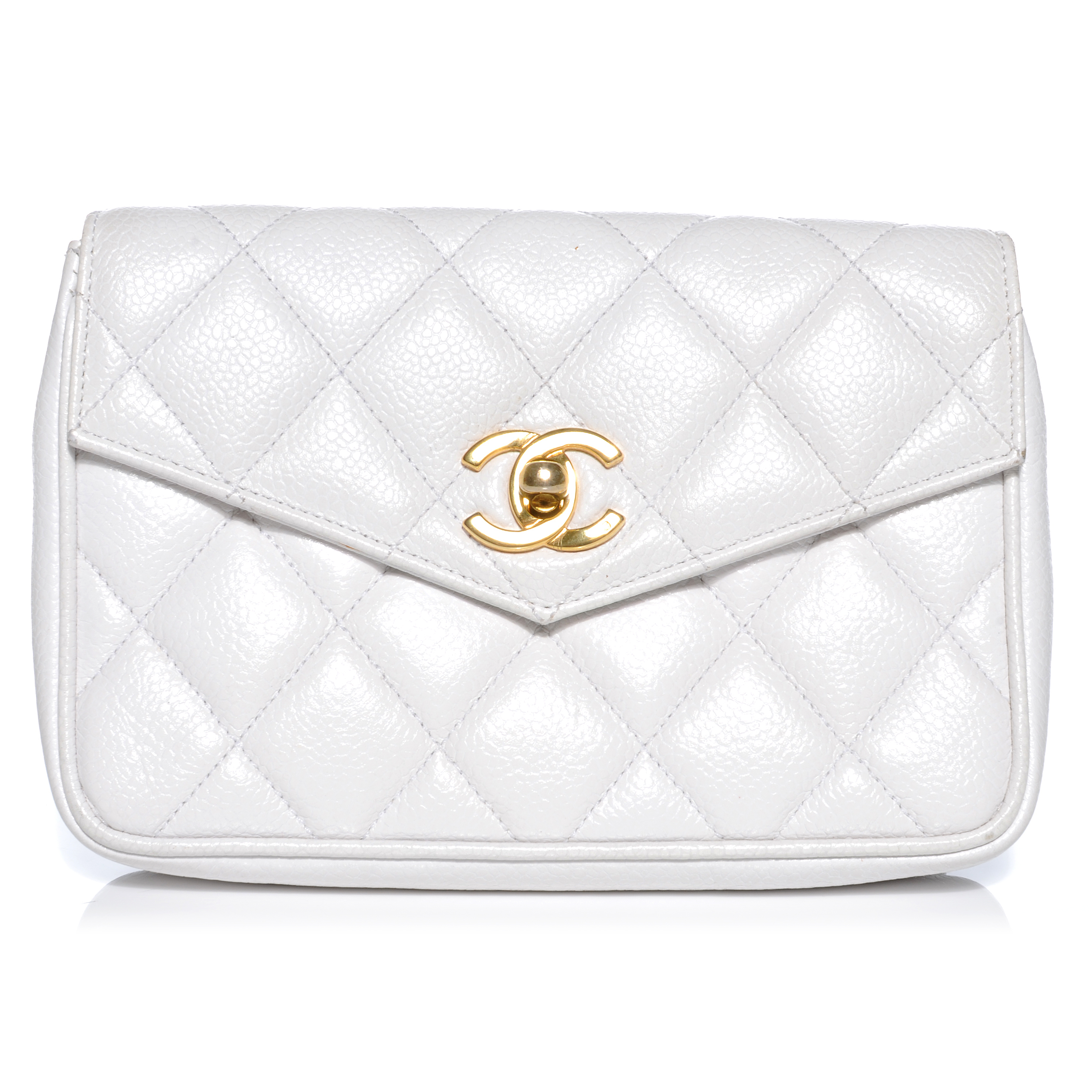 chanel belt bag white