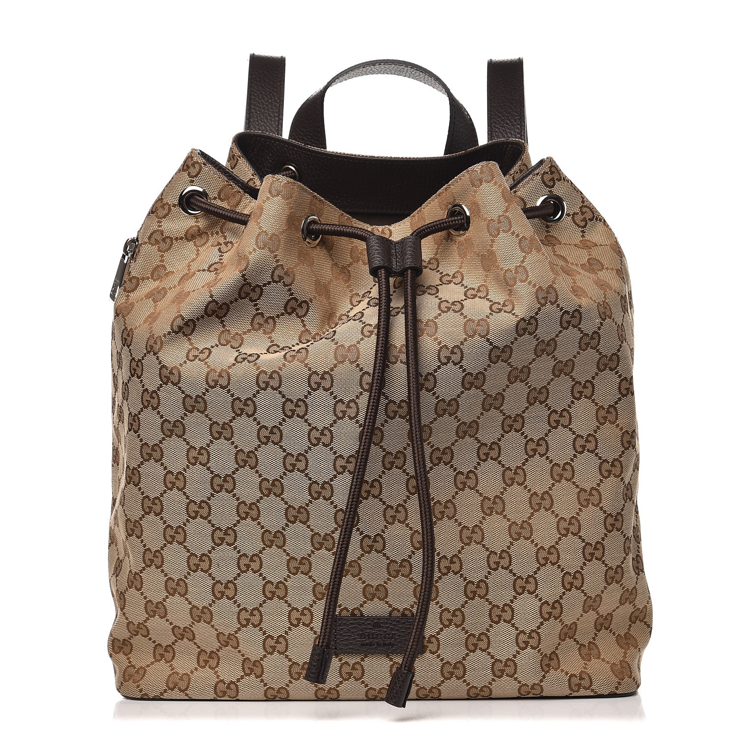 gucci brown monogram leather shoulder bag