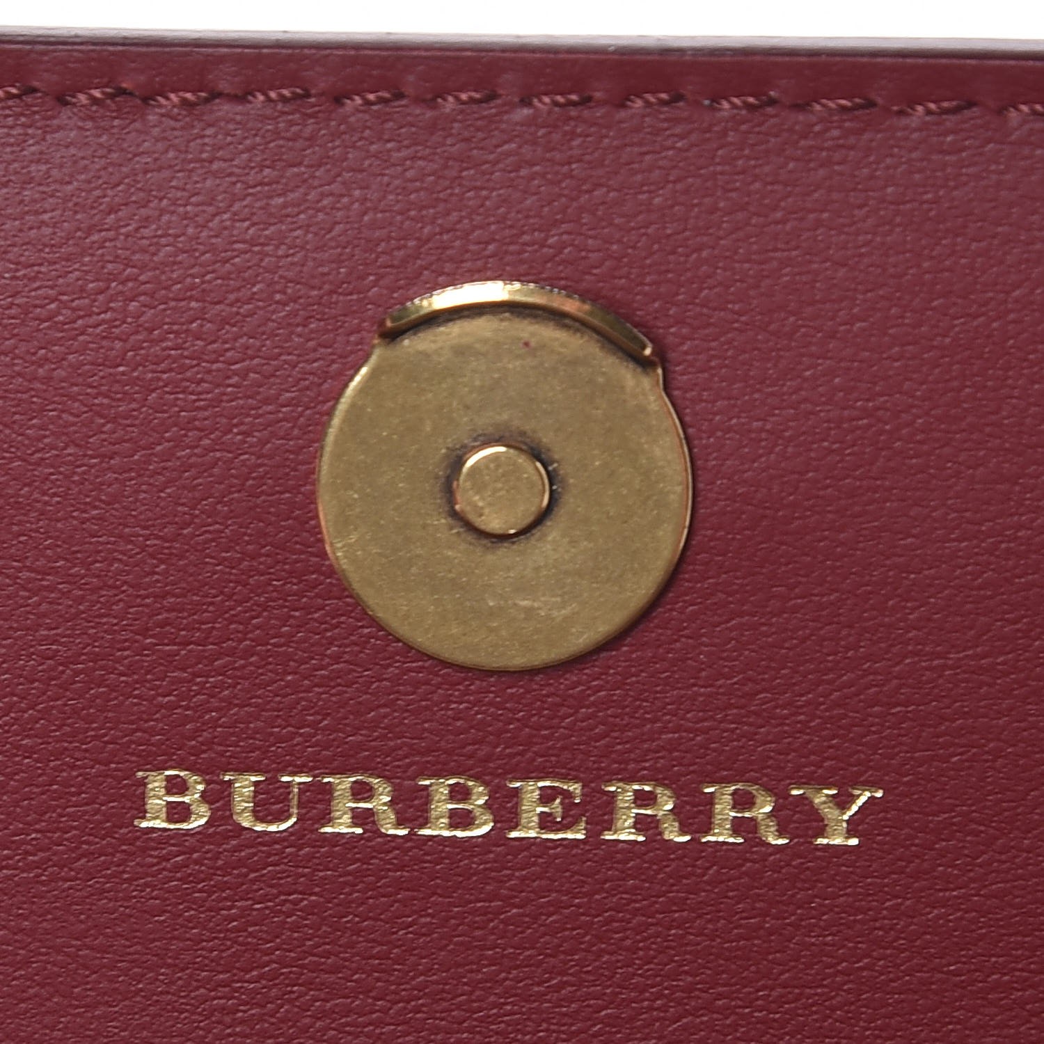 BURBERRY Vintage Check Henley Wallet On Chain Crimson 290208