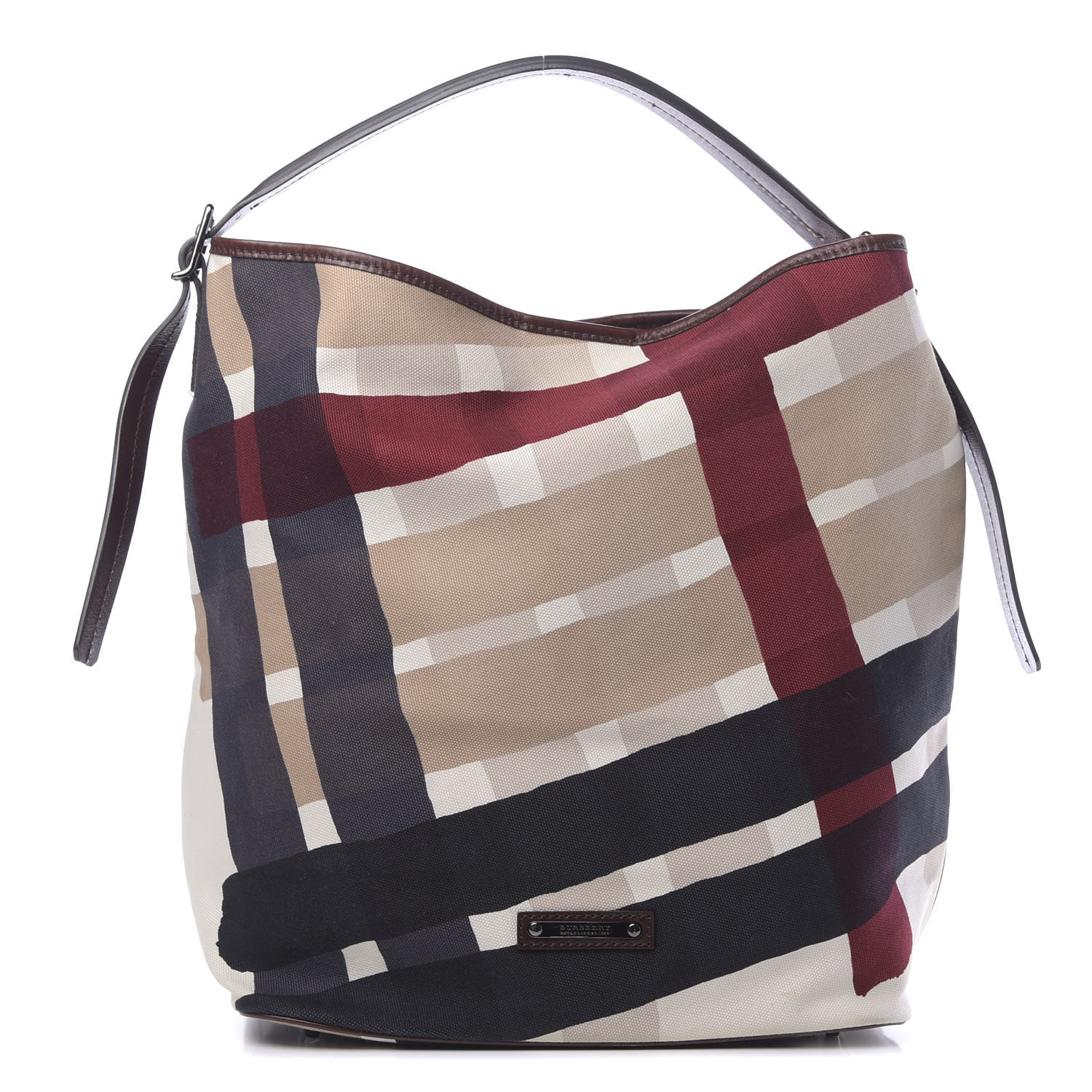 burberry check bucket bag