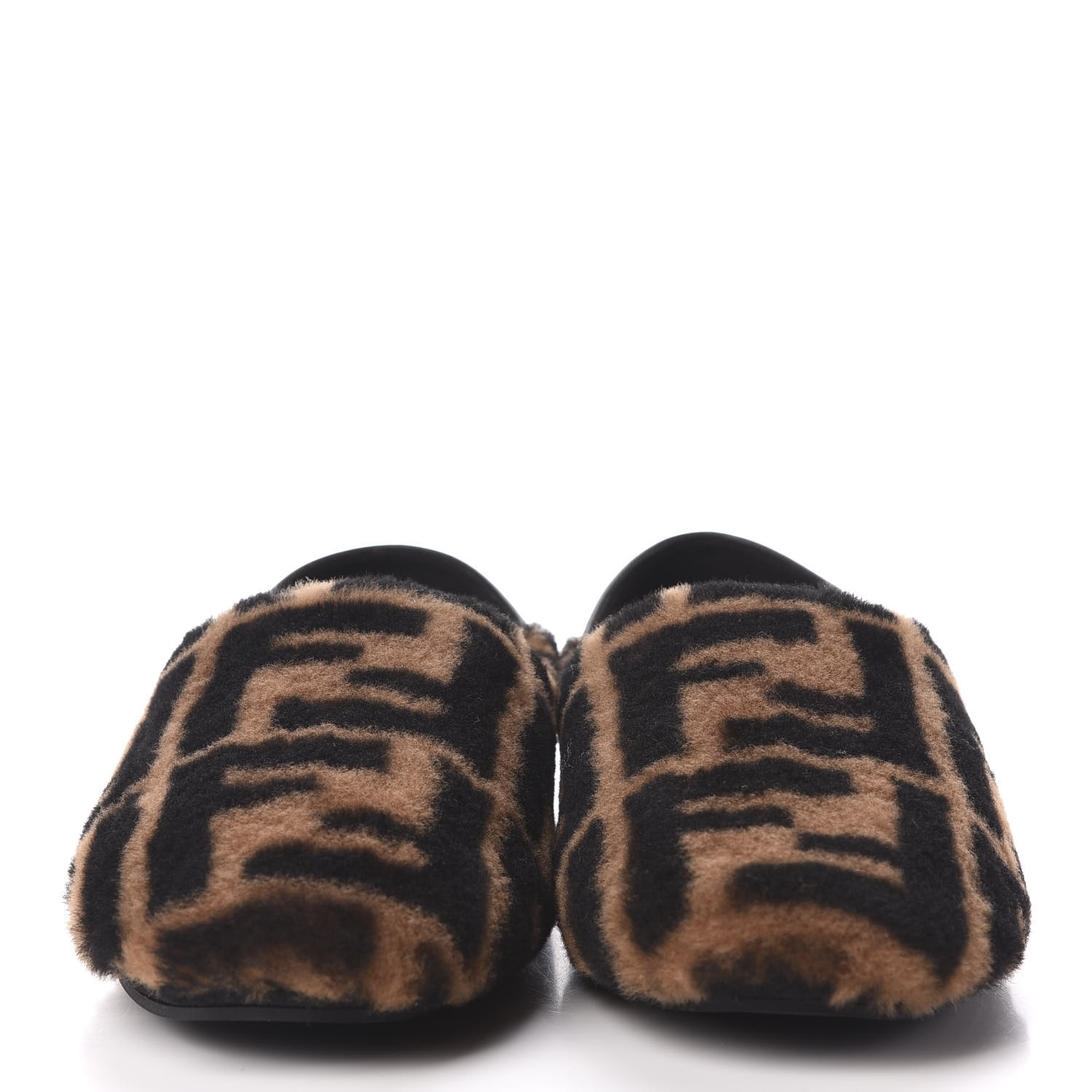 fendi sheepskin sliders