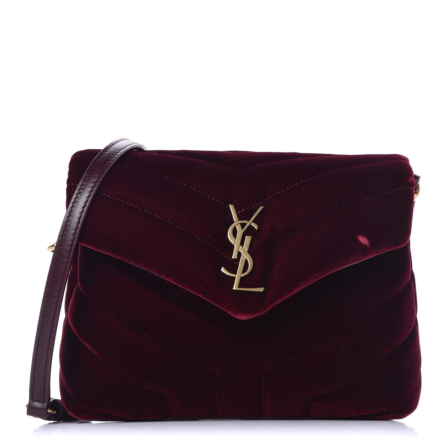 ysl toy loulou velvet burgundy