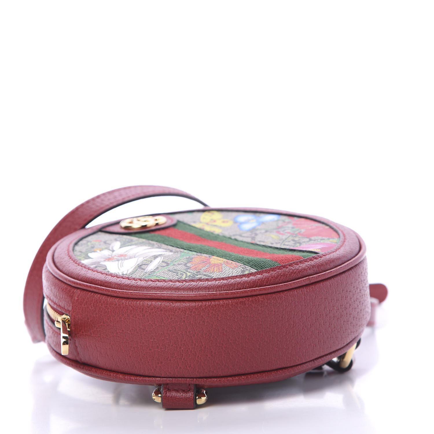 gucci ophidia gg flora mini bag in red