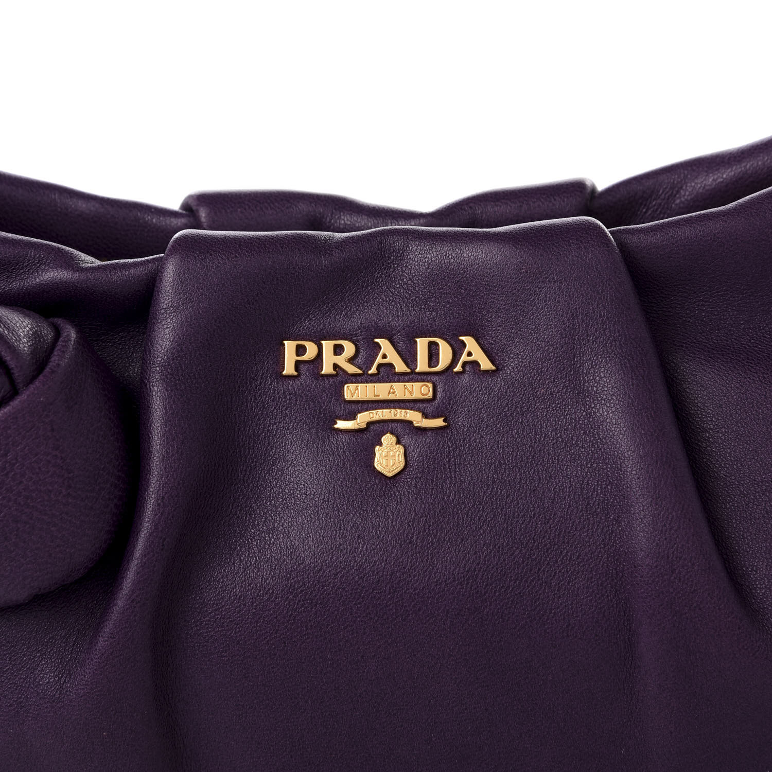 PRADA Nappa Rosette Shoulder Bag Viola 587508 | FASHIONPHILE