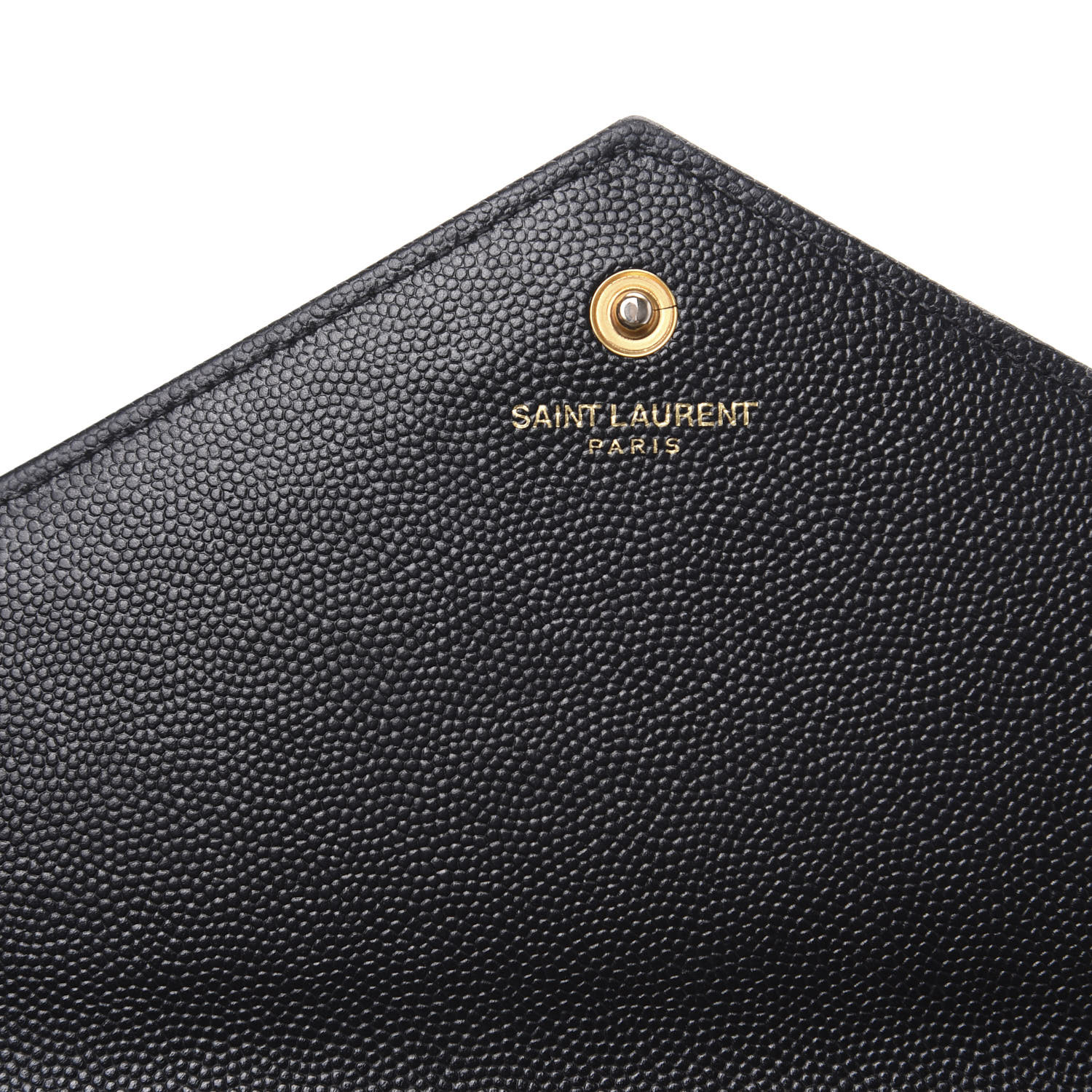 grain de poudre matelasse chevron monogram chain wallet black