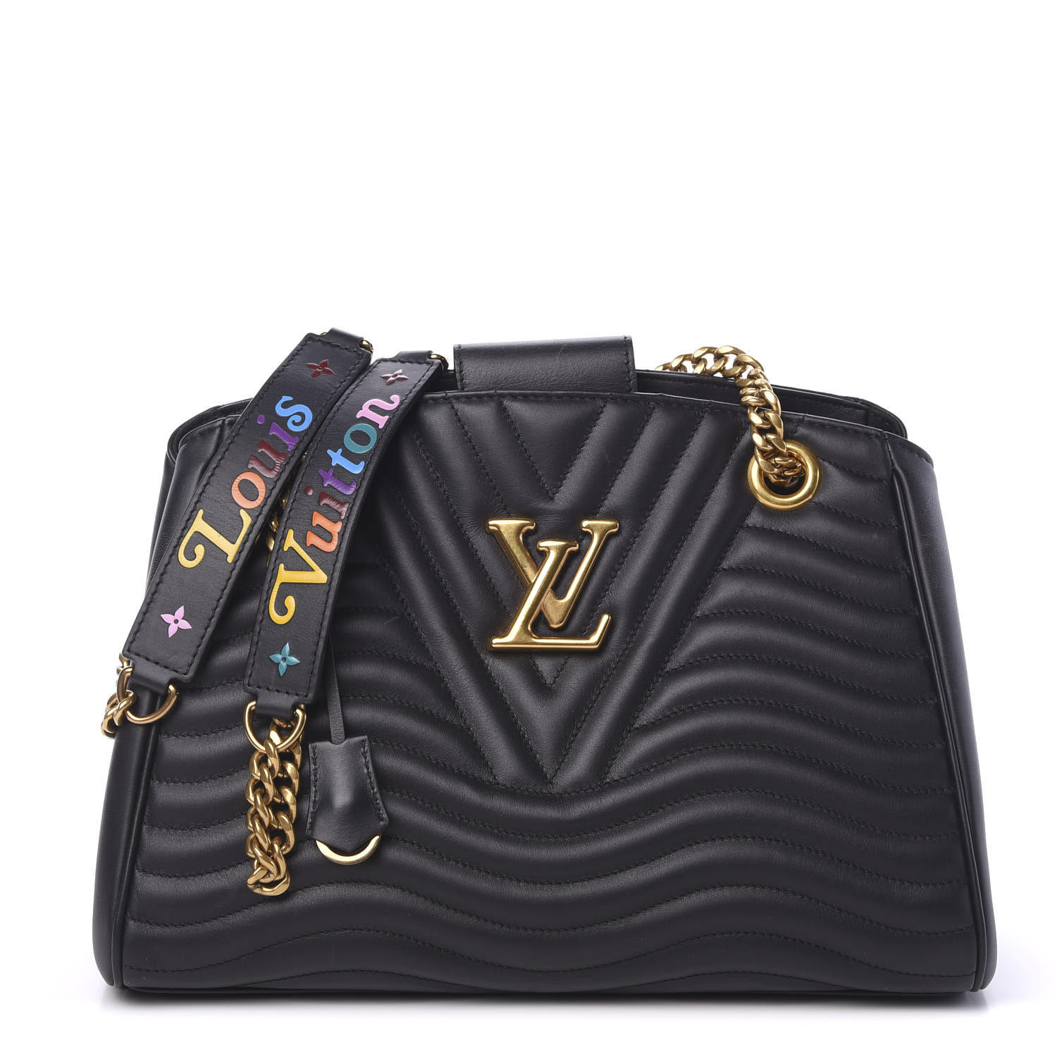 Louis Vuitton Calfskin New Wave Chain Tote Black 584742 Fashionphile
