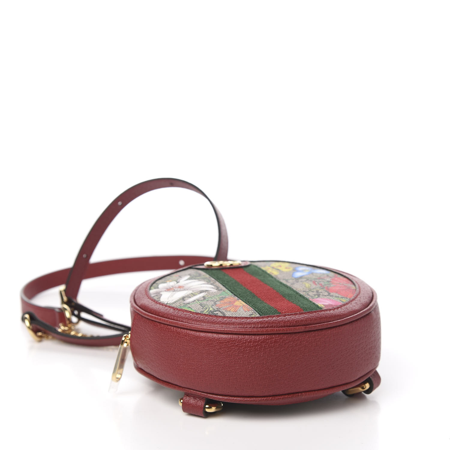 gucci ophidia gg flora mini bag in red