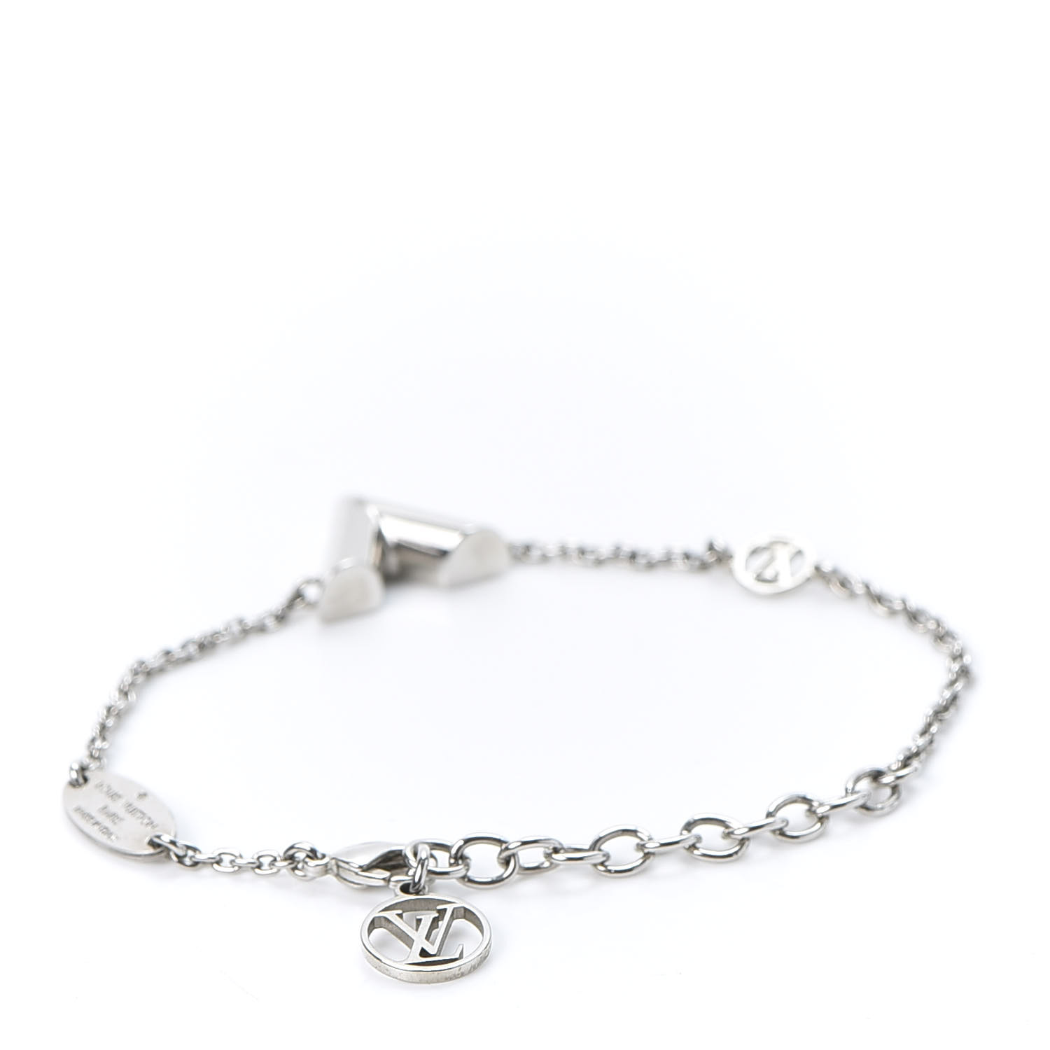 Louis Vuitton Essential V Supple Bracelet, Silver