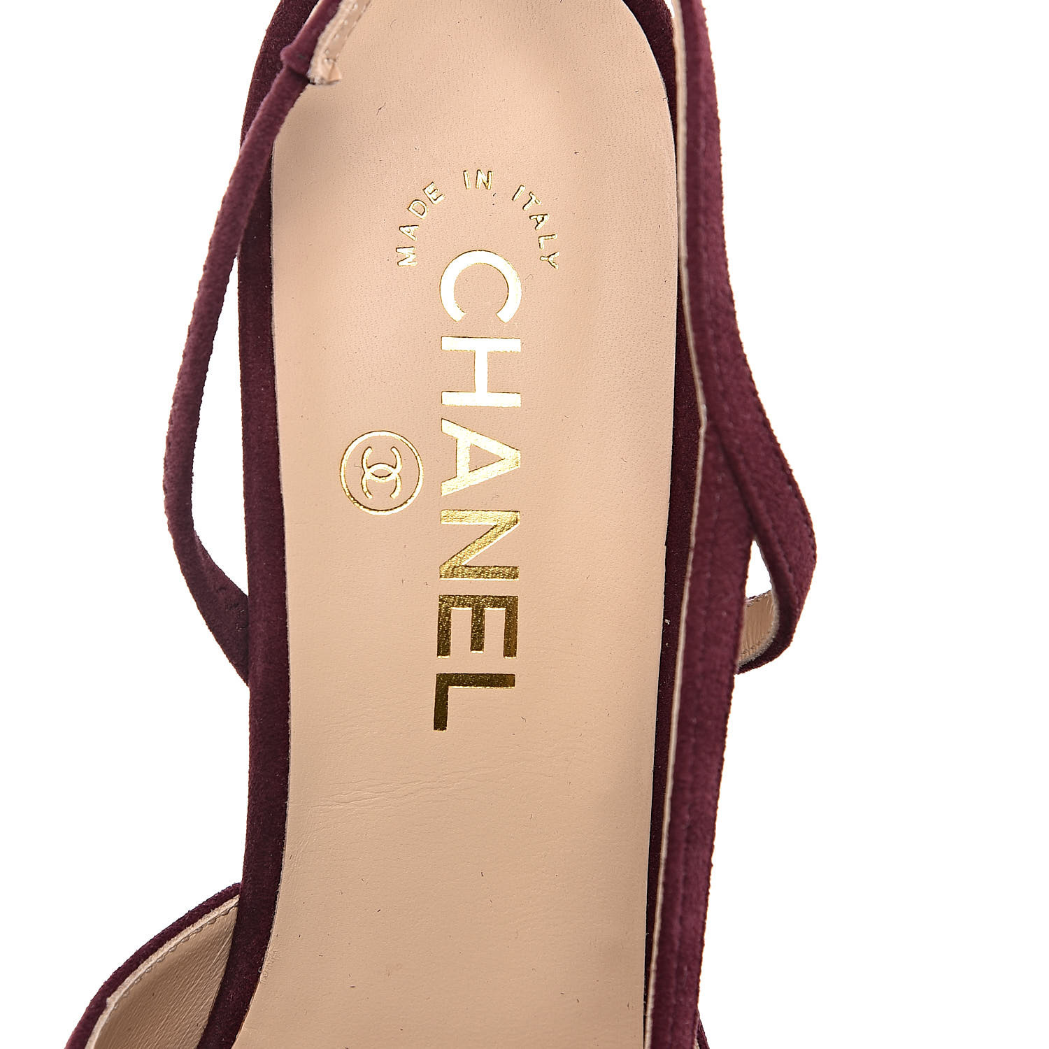 chanel suede slingback