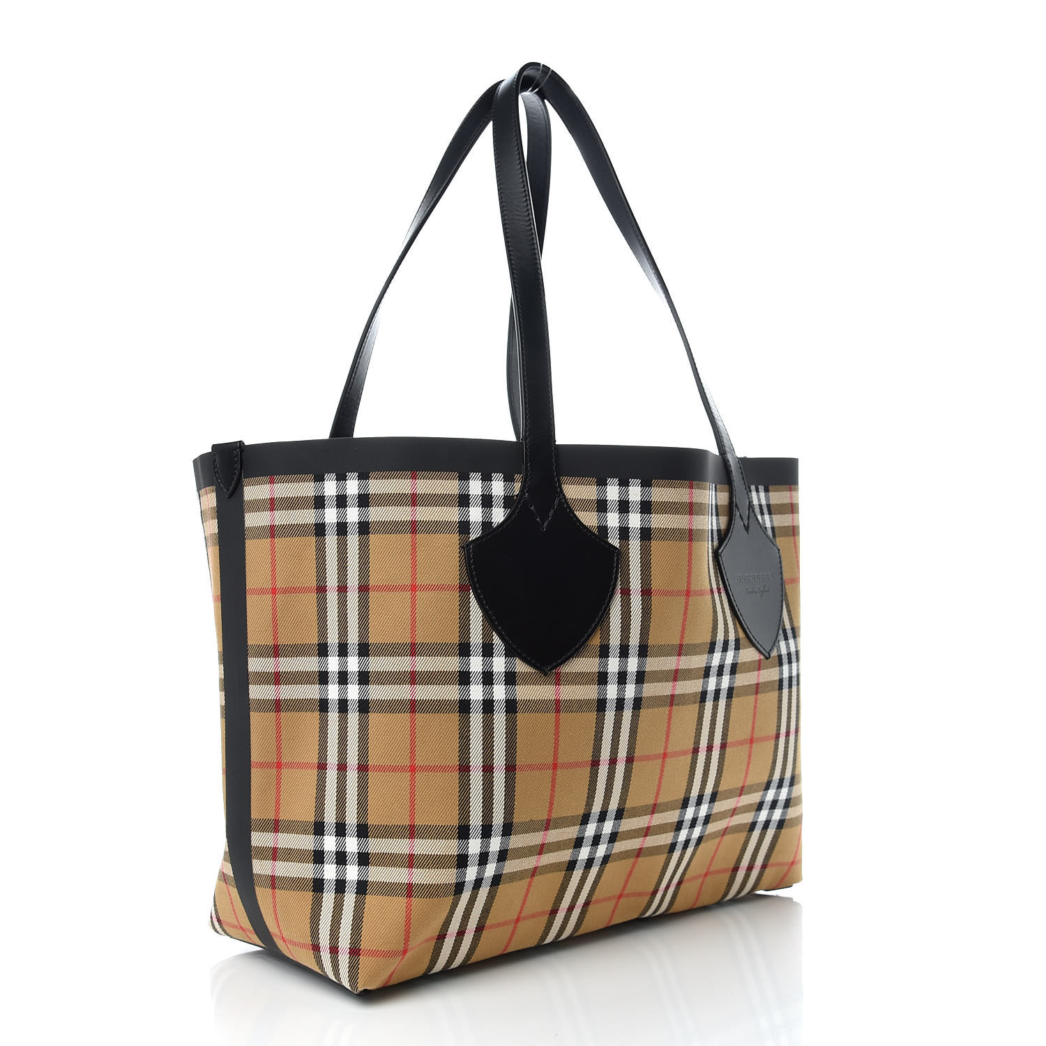 the giant reversible tote in vintage check