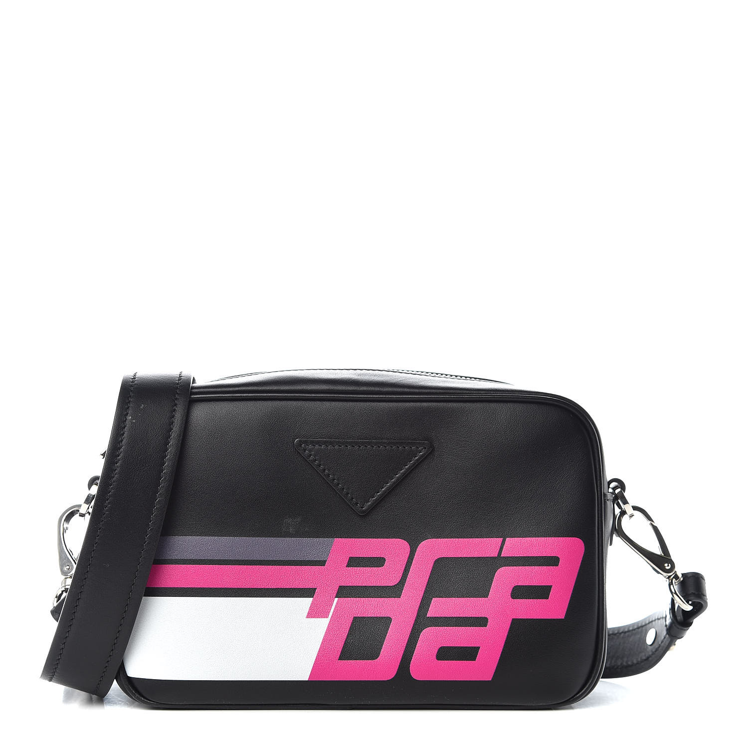 prada logo camera bag