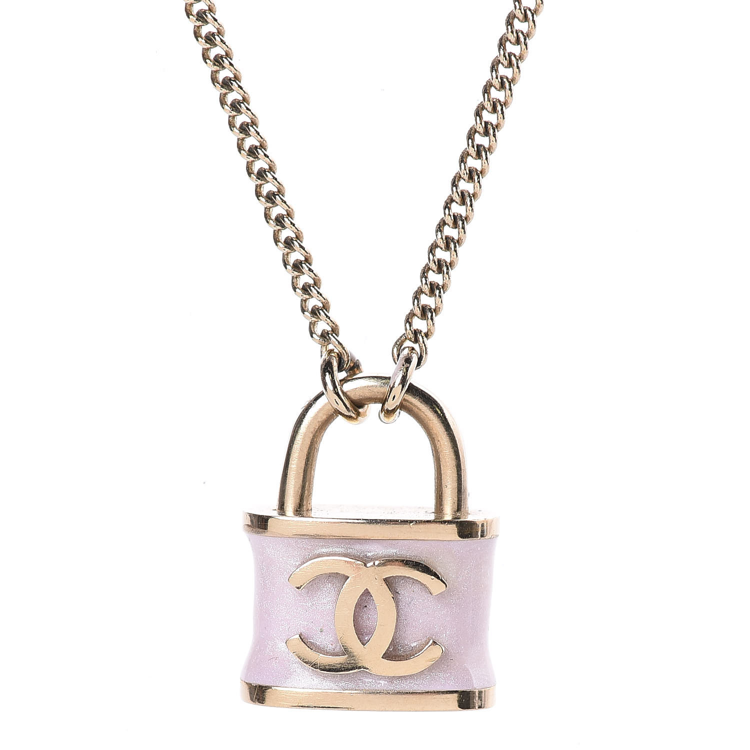 chanel necklace with lock